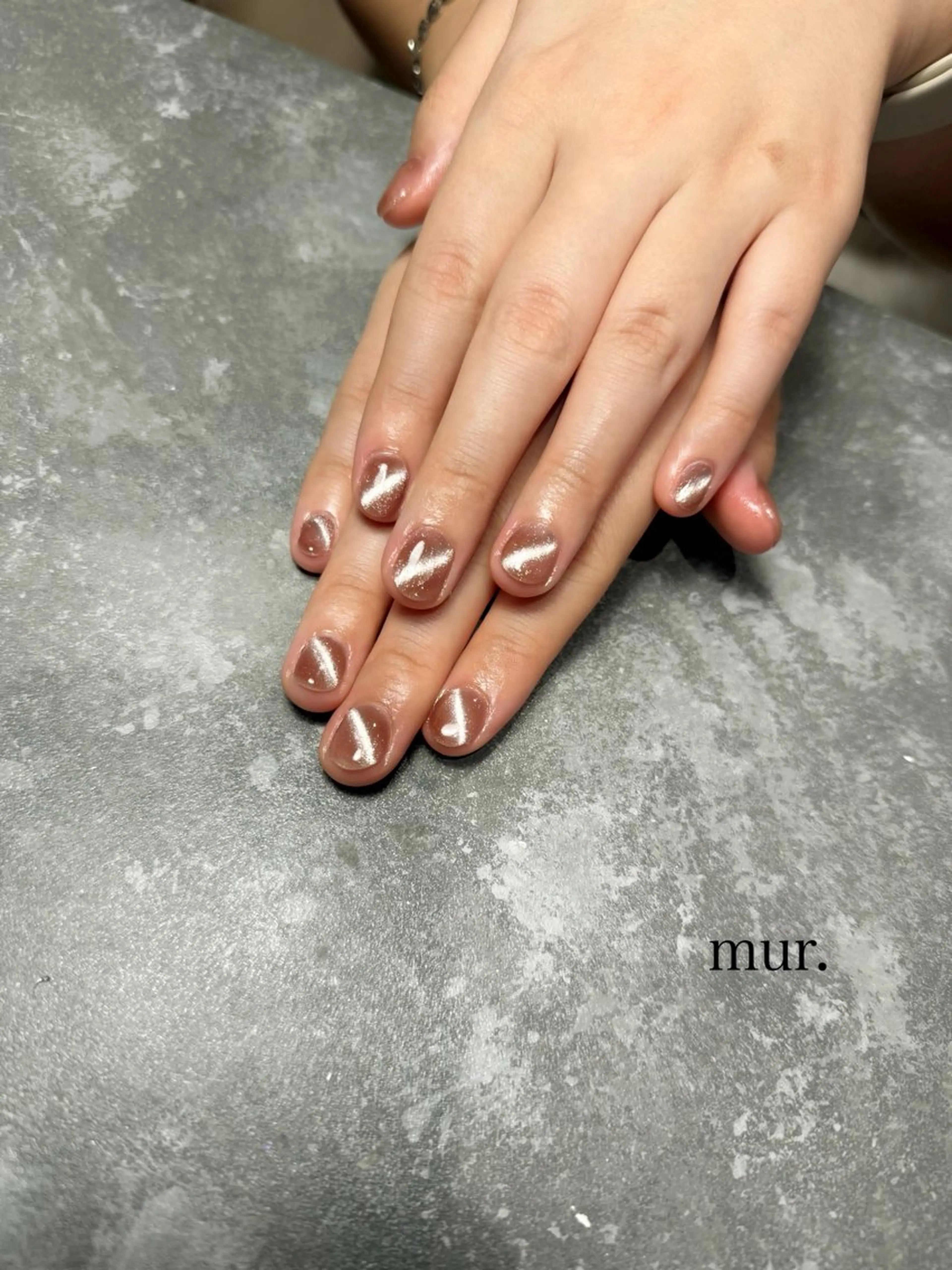 ネイル マグネットネイル シンプルネイル mur. harukaのネイルデザイン