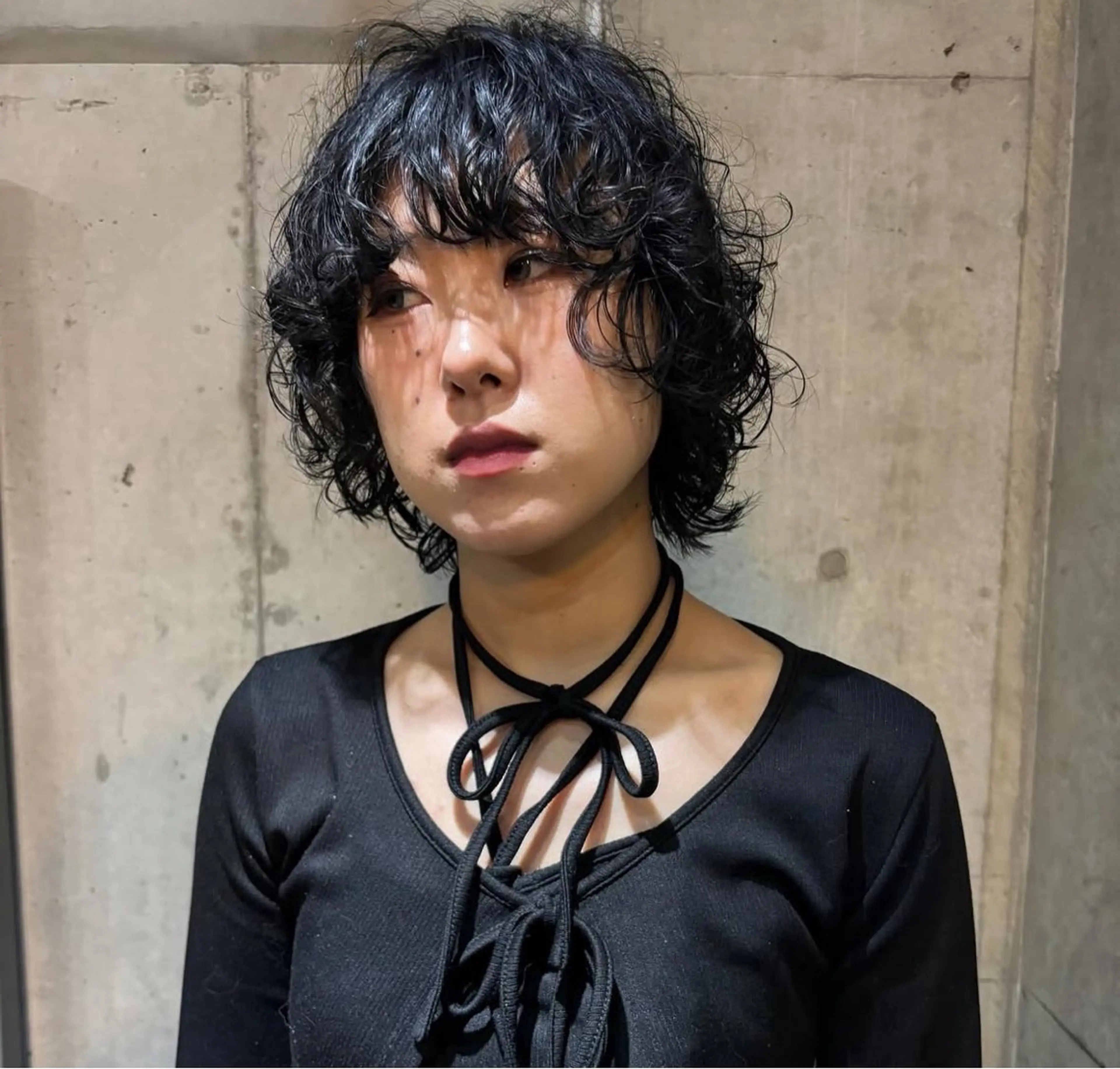 ミディアム カラー パーマ ヘアアレンジ カット パーマ デザインパーマ メンズカット 郁美のヘアスタイル