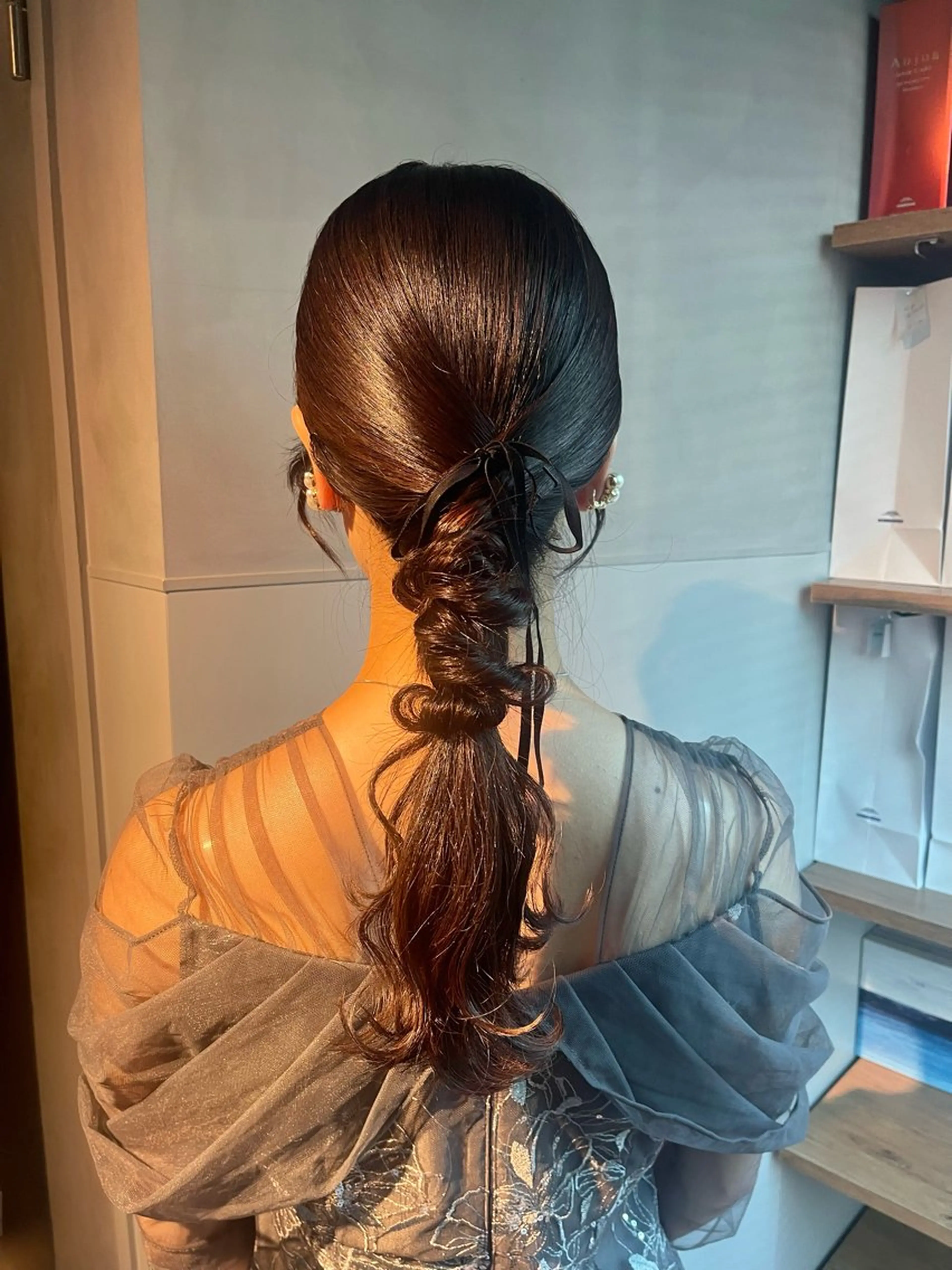 ヘアアレンジ ポニーテール 結婚式・ブライダル 卒業式のヘアスタイル ヘアセット charm《銀座》 ヘアセット/縮毛矯正のヘアスタイル