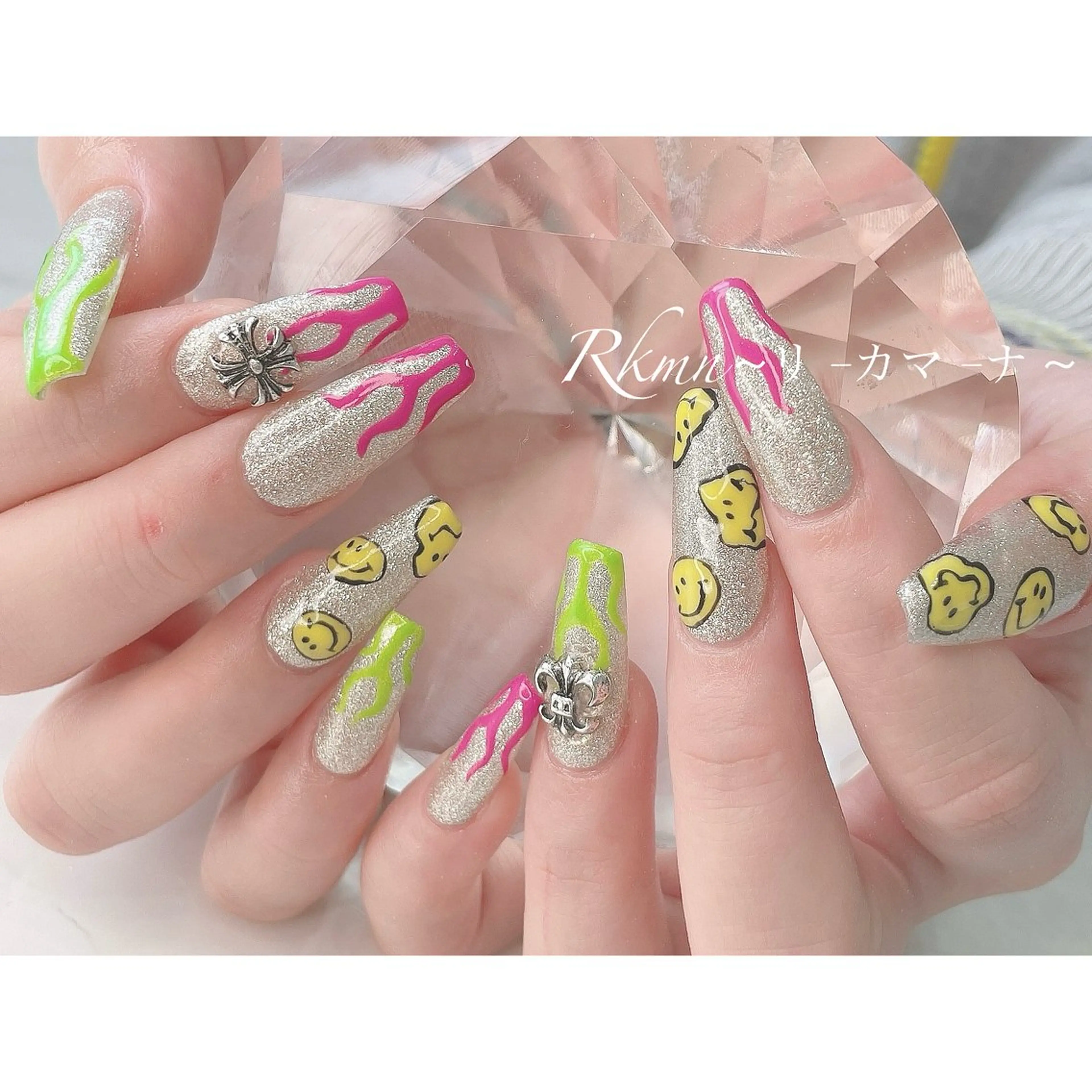 ネイル アートネイル 春ネイル ハンドネイル フットネイル ハンドケア Rkmn ~リ-カマ-ナ~のネイルデザイン