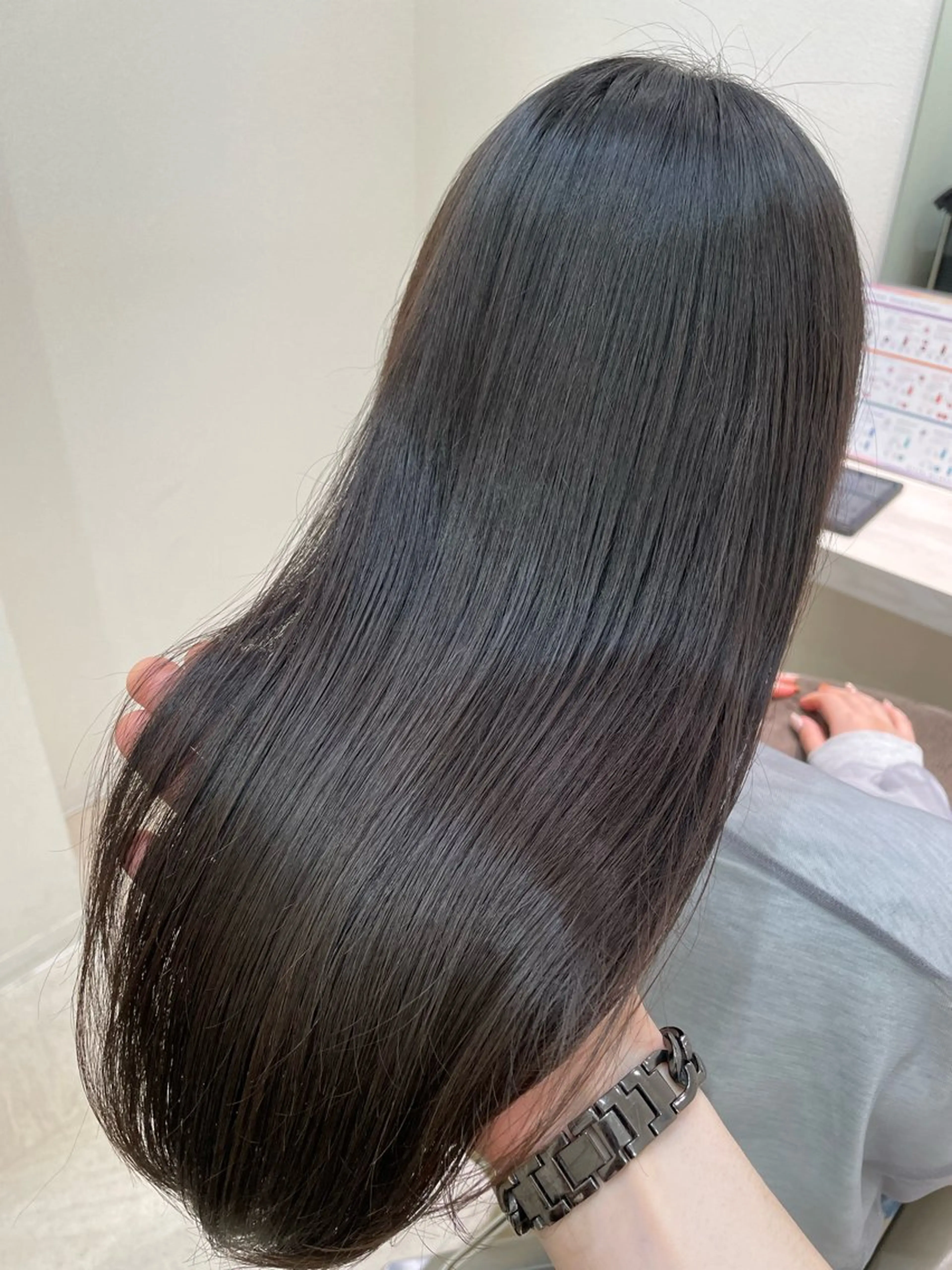 セミロング カラー 透明感カラー カット ヘアカラー 田中 郁也のヘアスタイル