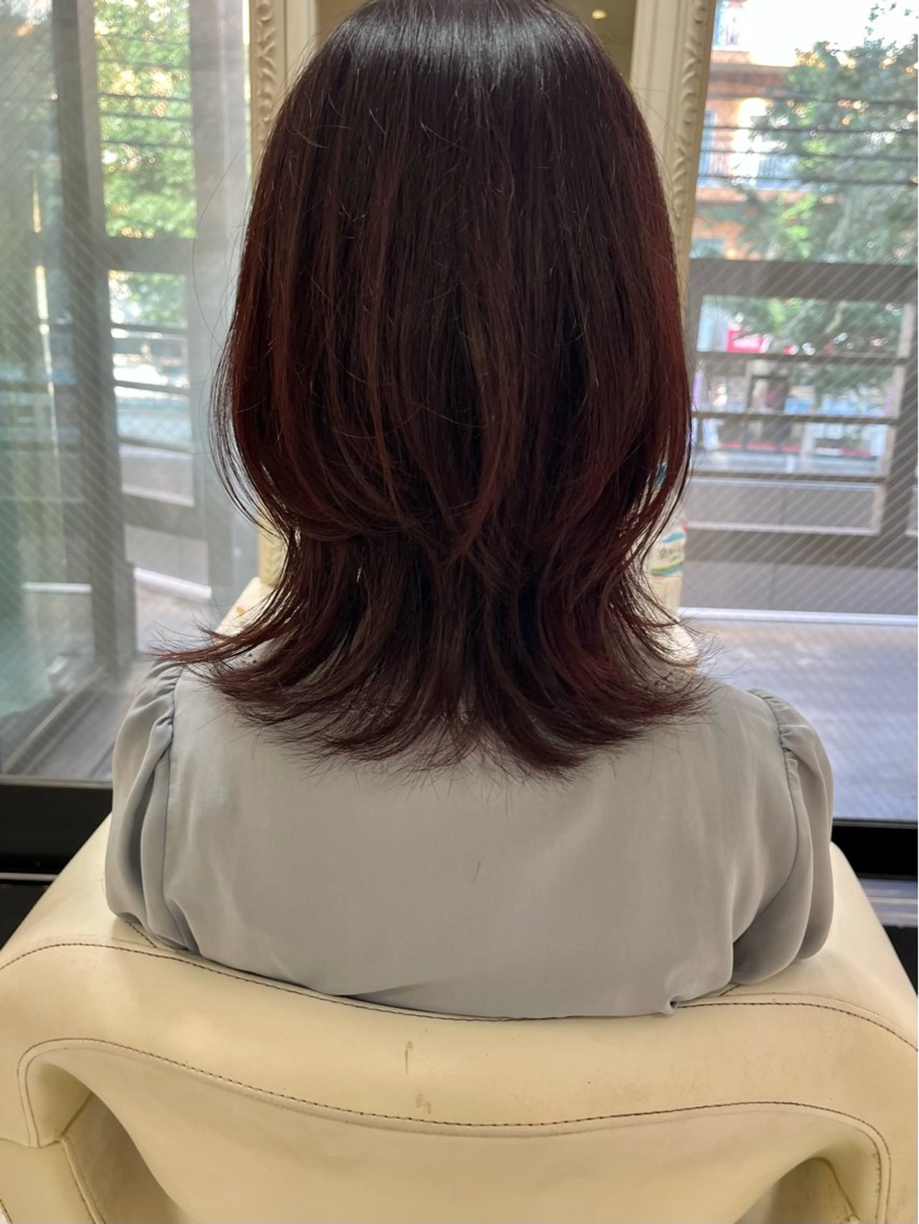 セミロング レイヤーカット カット ヘアカラー トリートメント ママ美容師 ＊ヒマワリのヘアスタイル