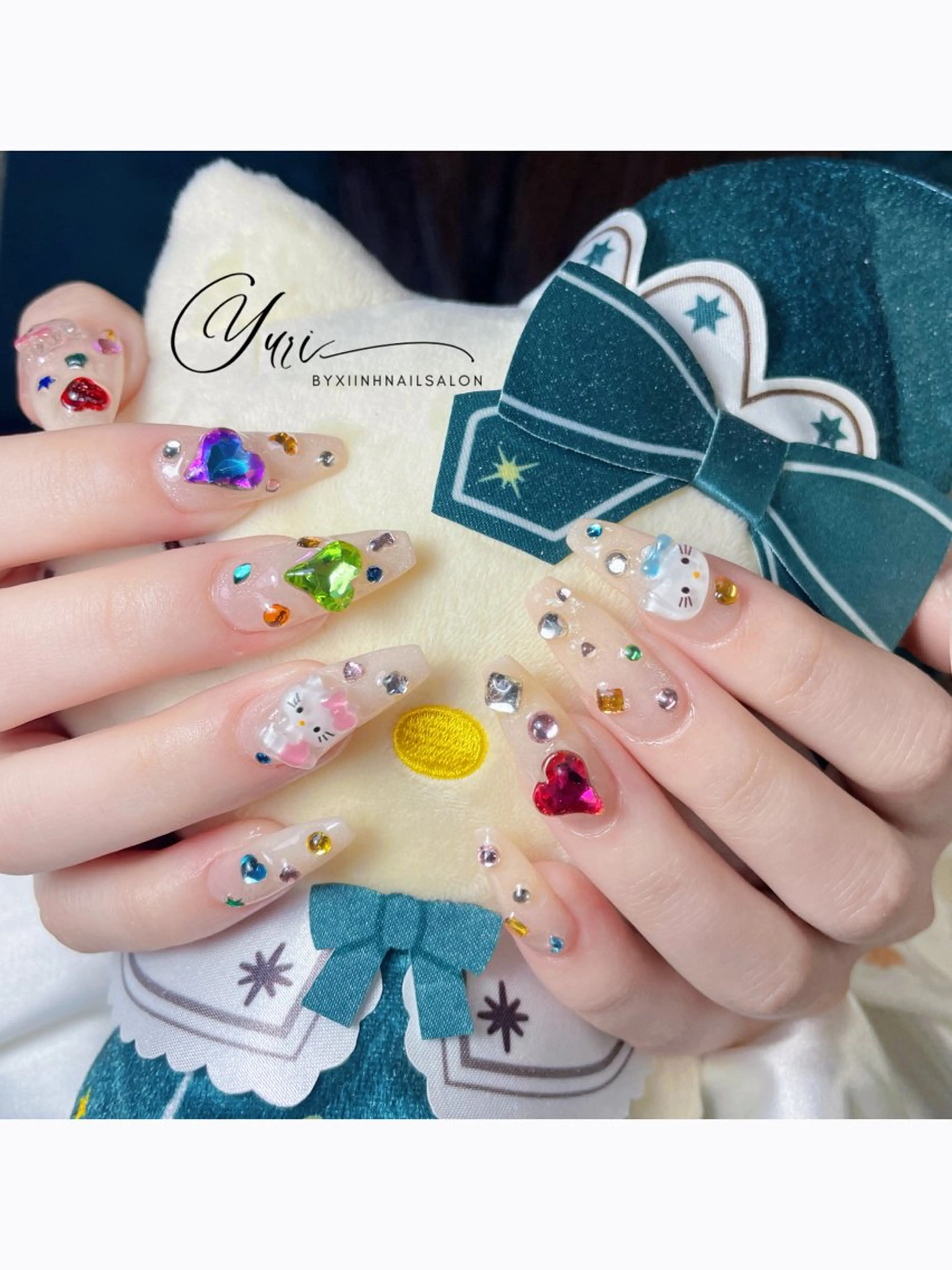 ネイル チークネイル 桜ネイル 長さ出し フットネイル ジェルネイル ハンドネイル YURI NAILのネイルデザイン