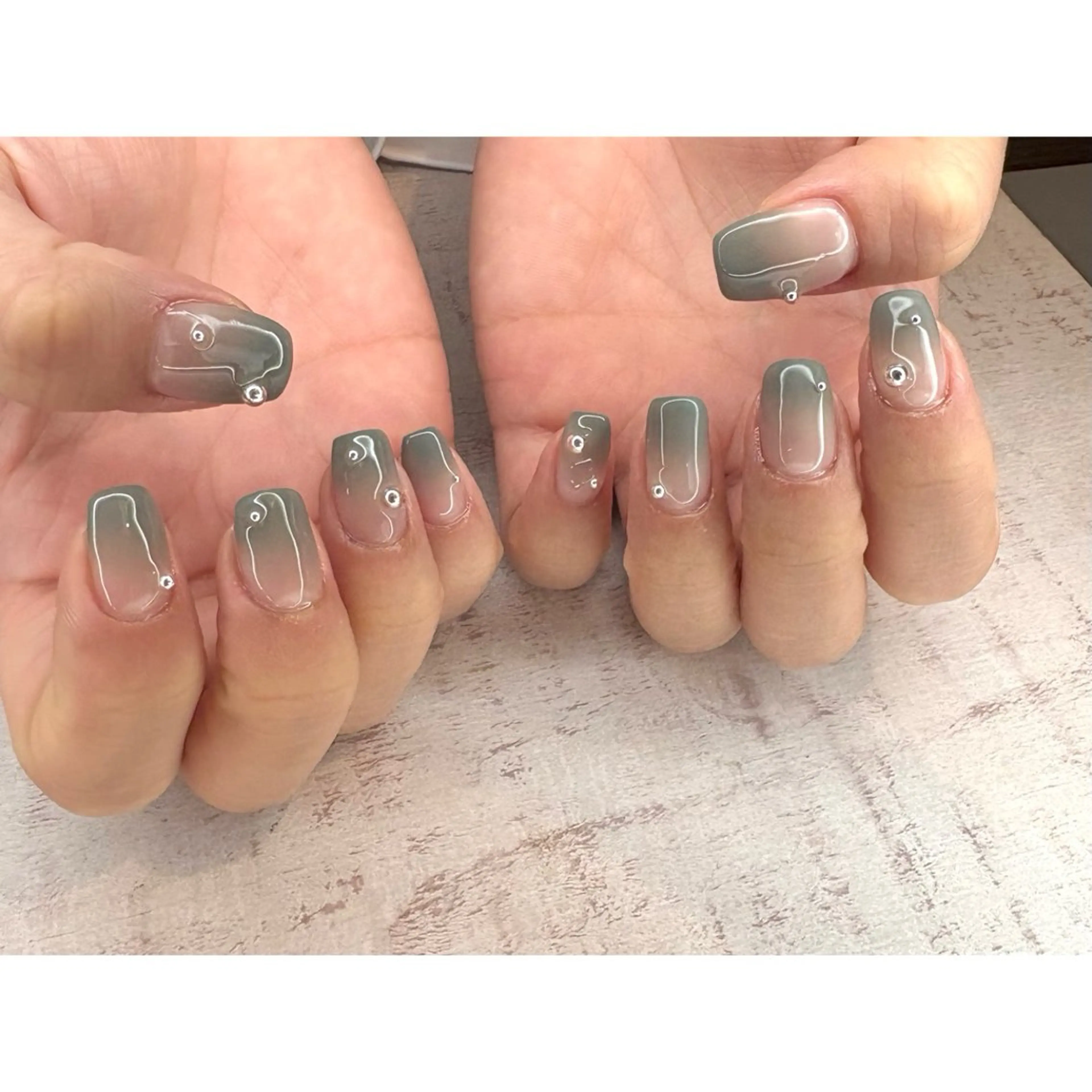 ネイル ハンドネイル 𖡼 yumenoのネイルデザイン