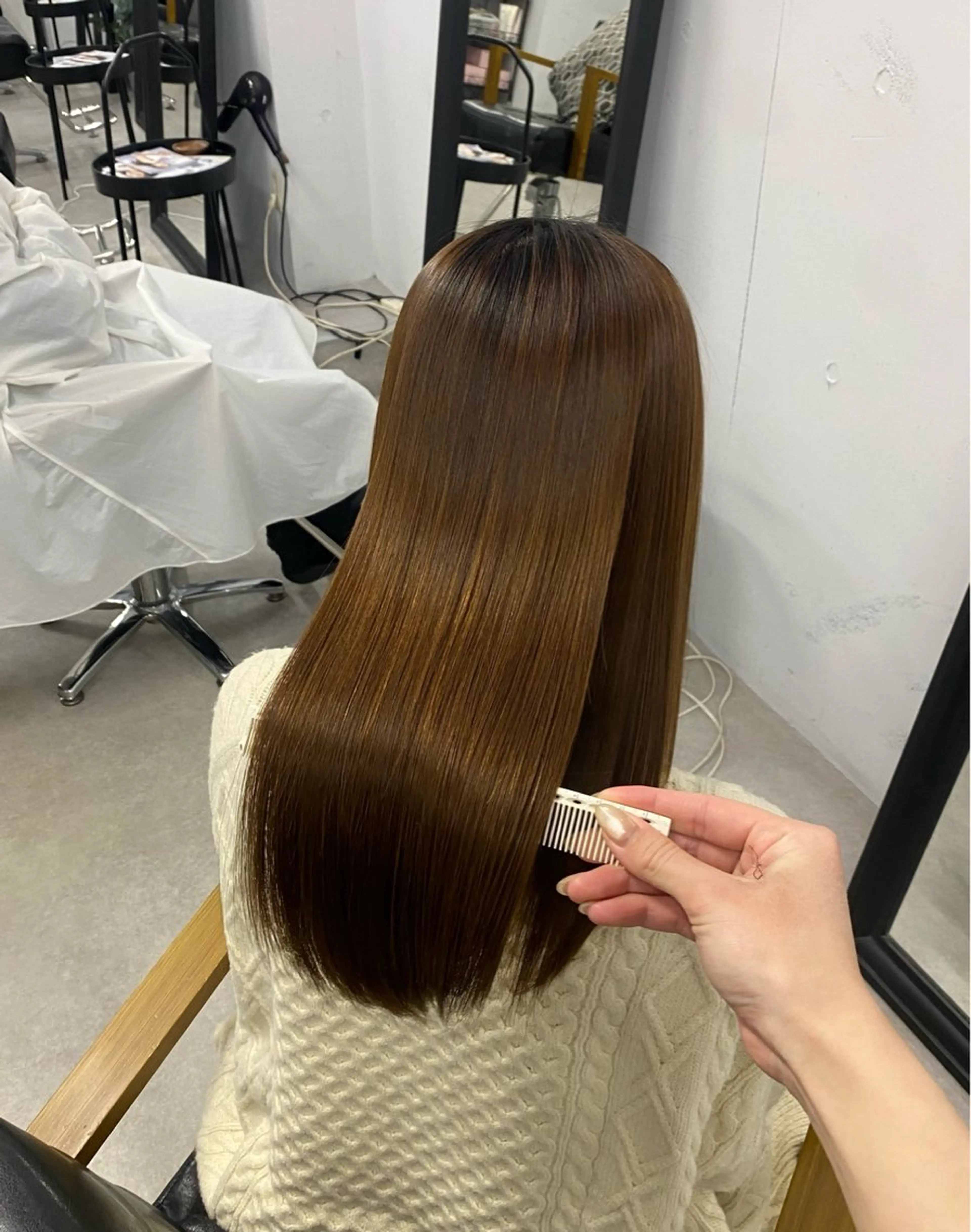 ロング 縮毛矯正 トリートメント 太田 すず香のヘアスタイル