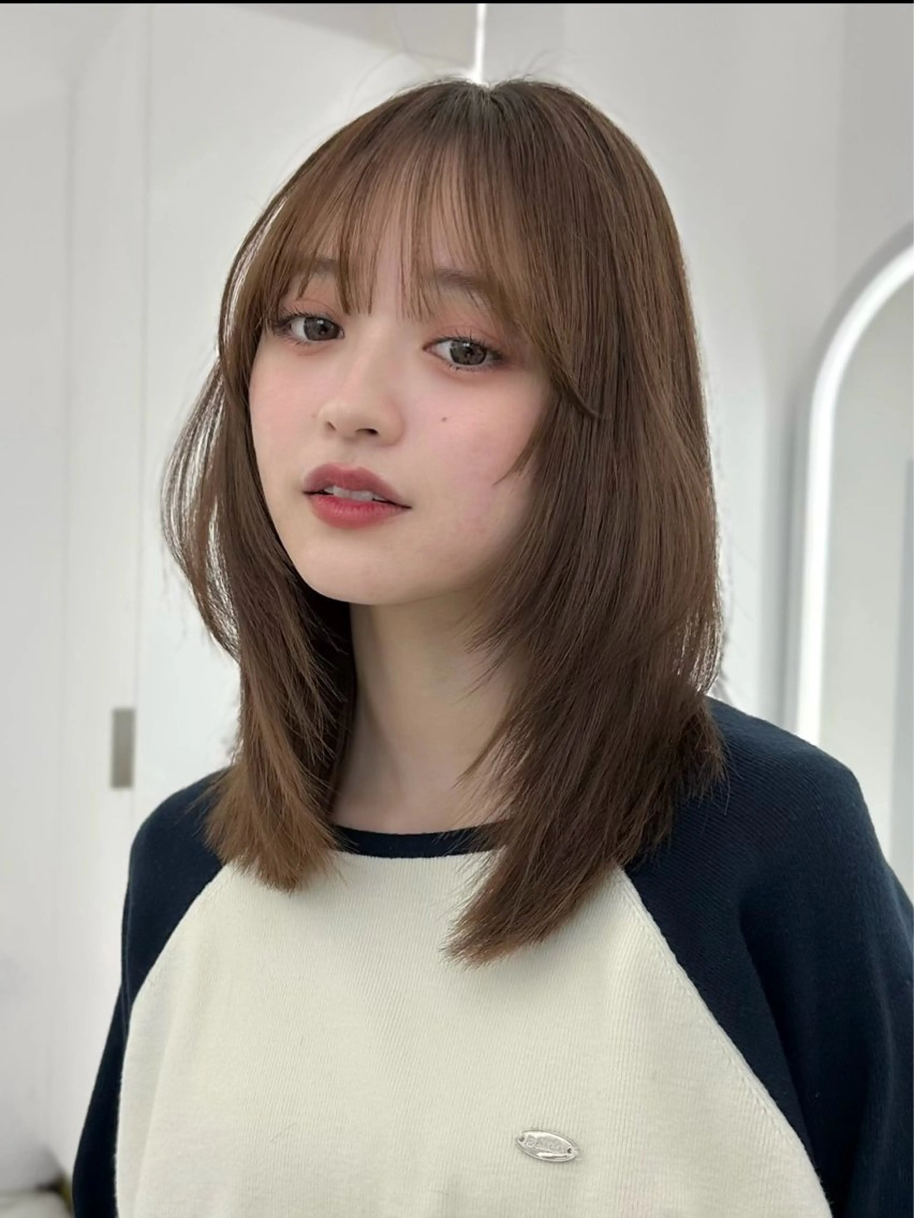 ミディアム レイヤーカット ミディアムモデル COA 佐藤壮真🪶のヘアスタイル