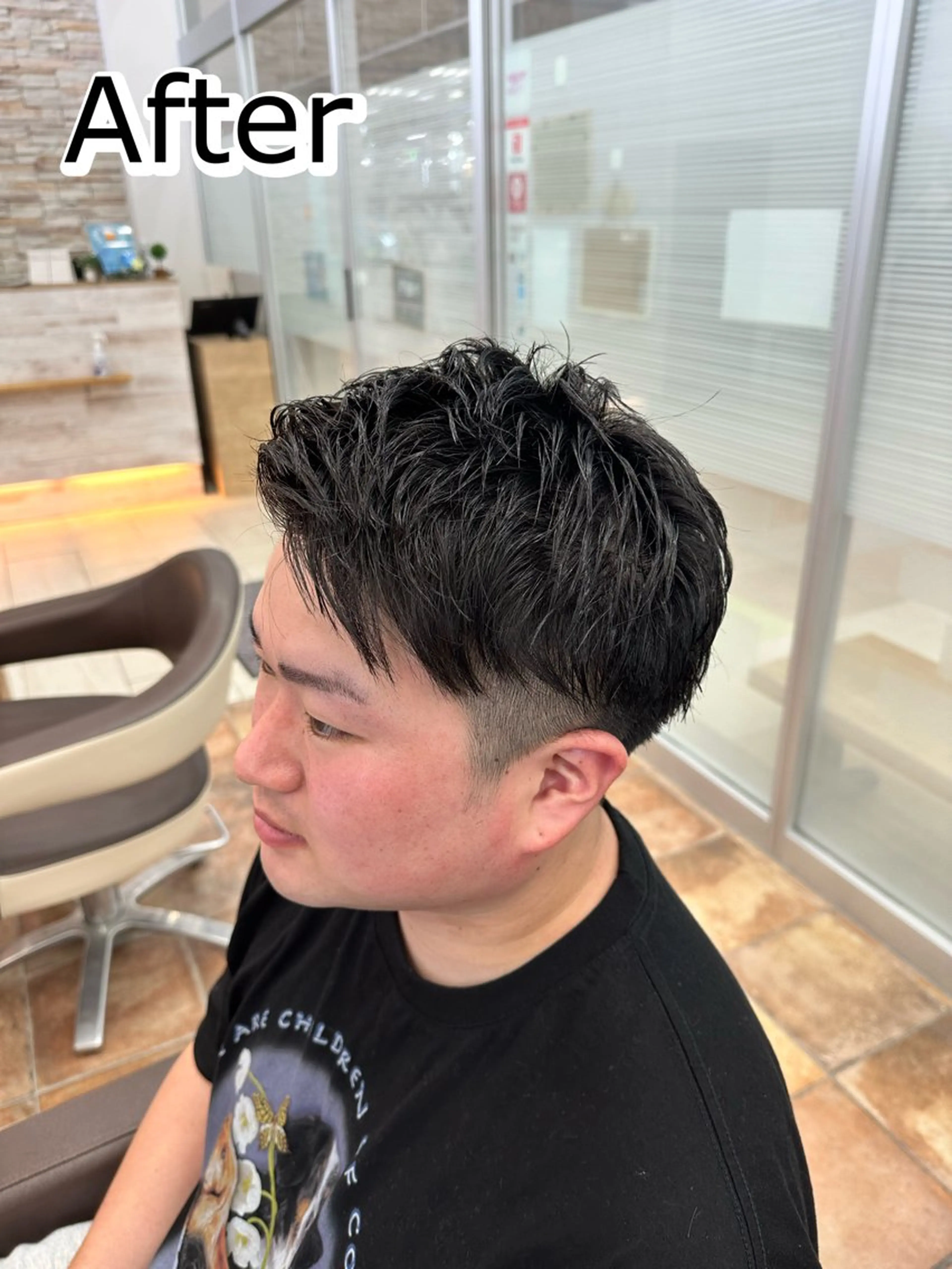 ショート パーマ メンズ 翠川 靖のヘアスタイル