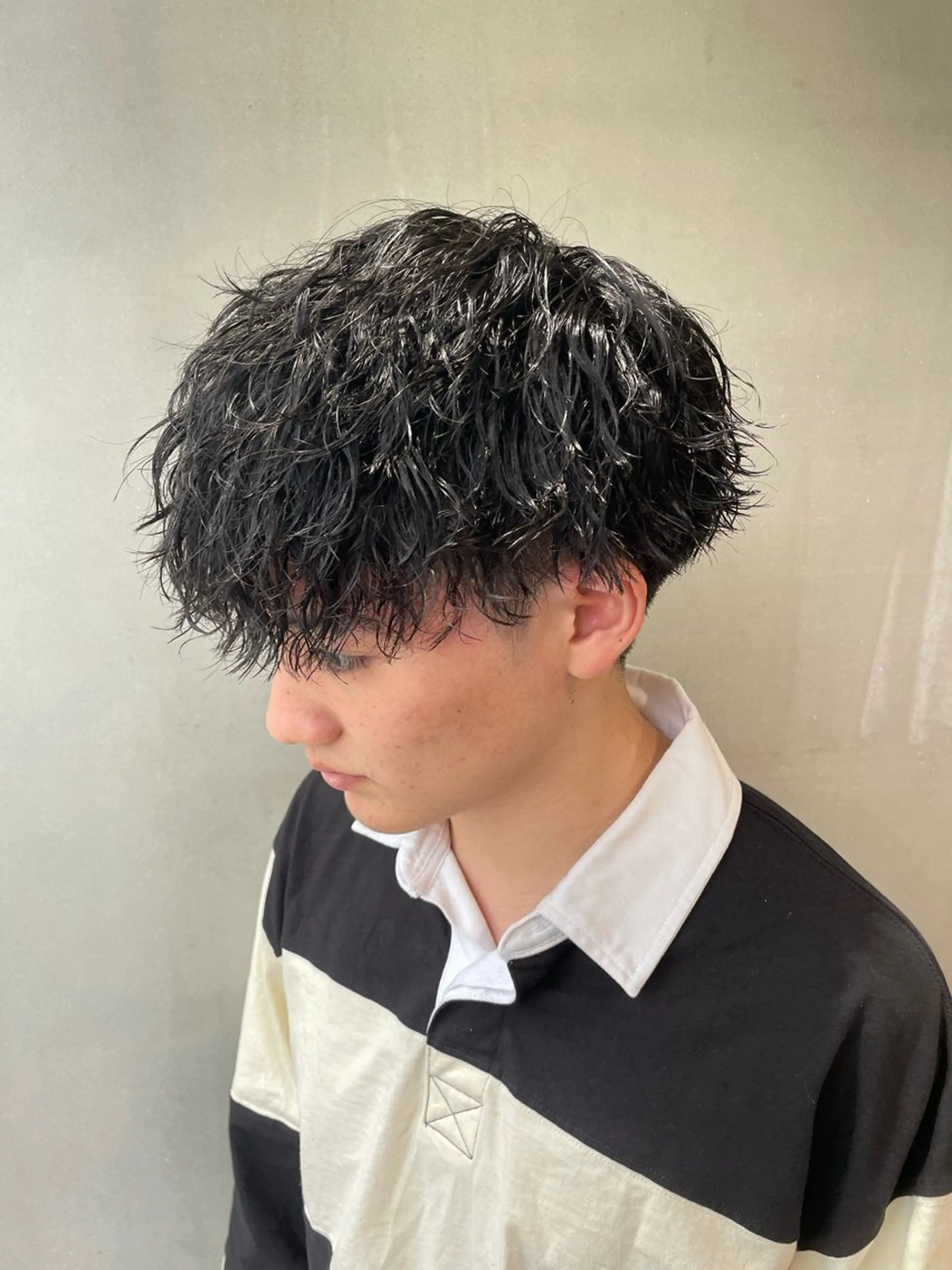 パーマ メンズ カット 大人男子の メンズパーマのヘアスタイル