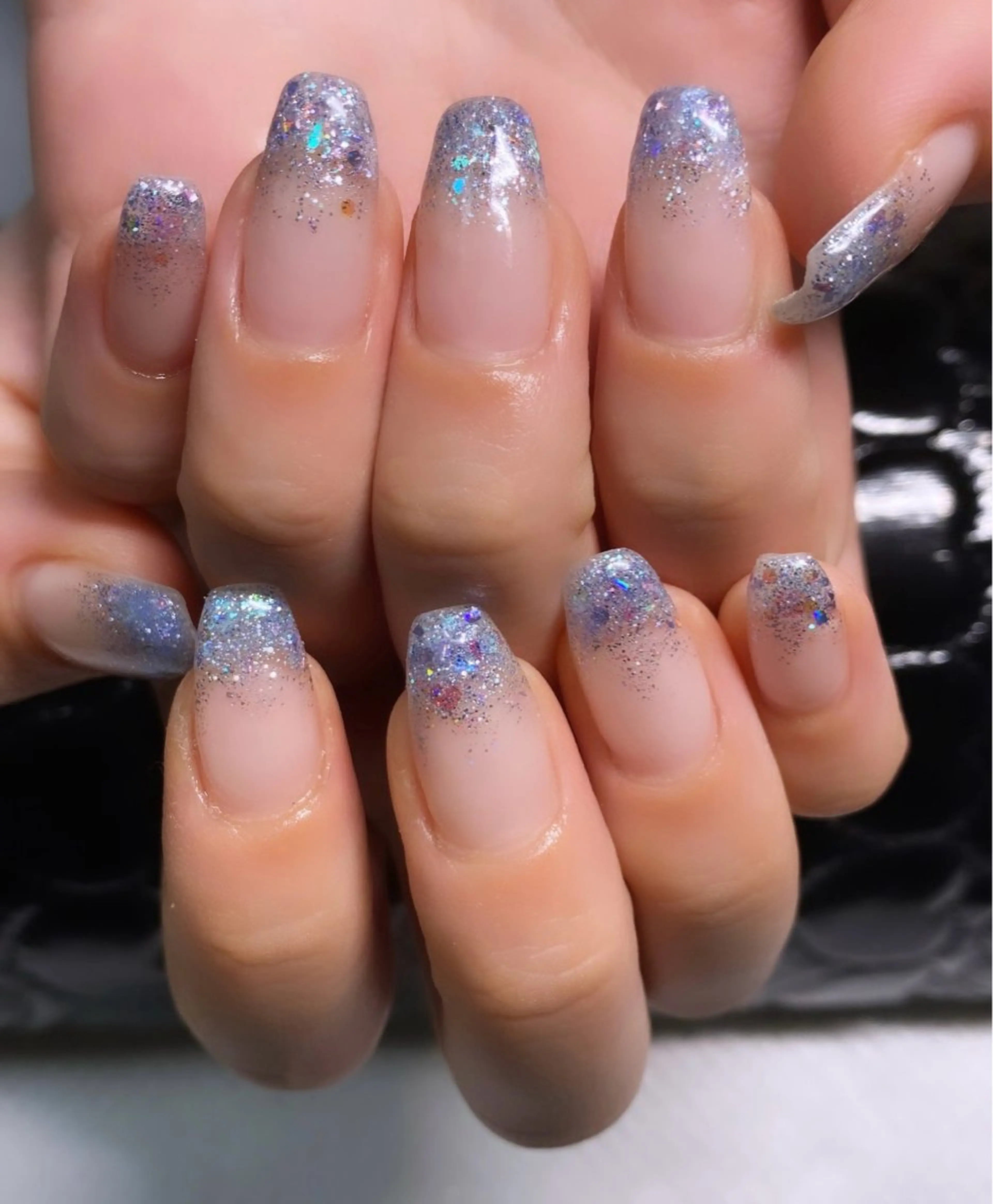 ネイル グラデーション ラメ(グリッター) ラメグラデーション ハンドネイル Welina ♡♡のネイルデザイン