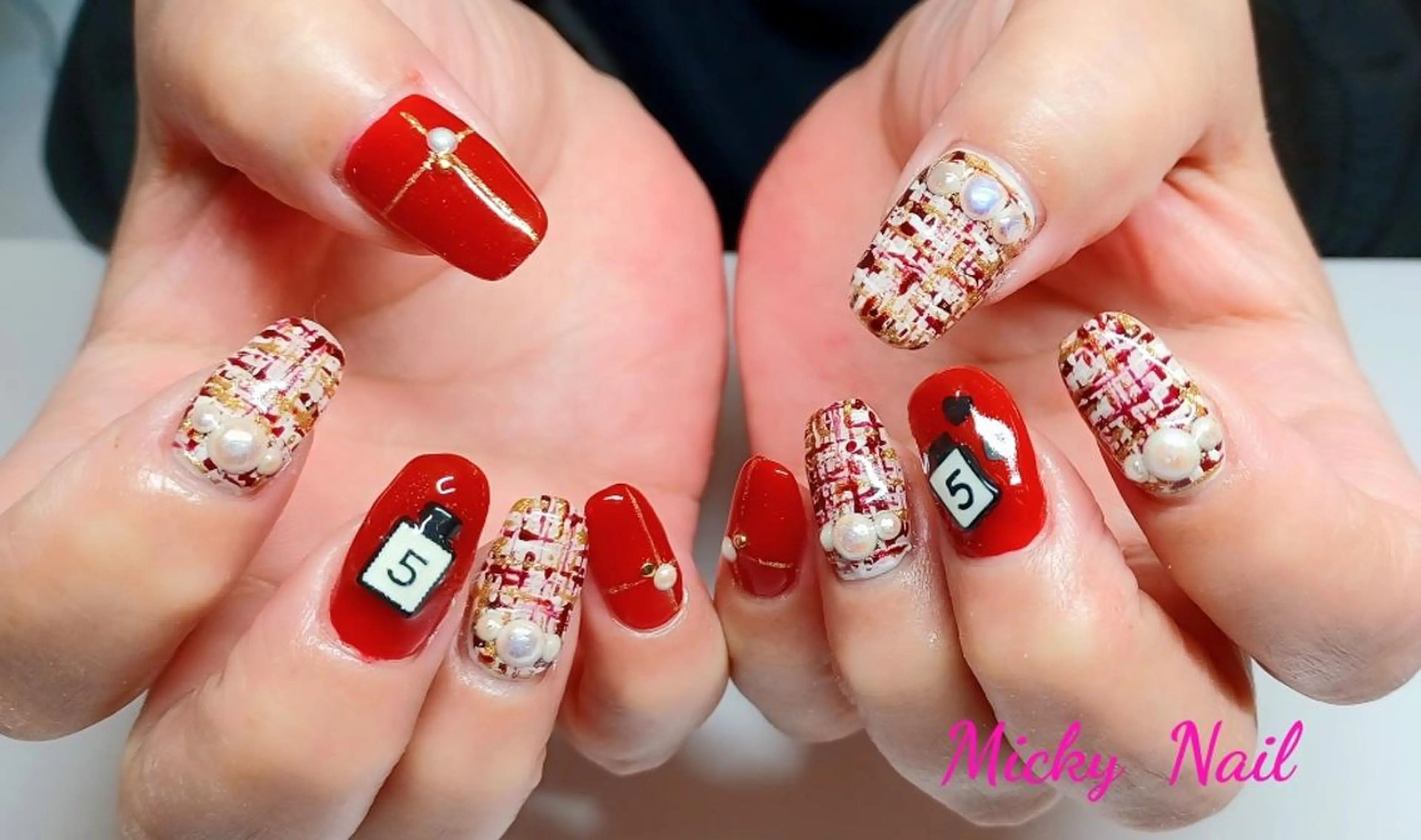 ミディアム ネイル ツイードネイル Micky nail chikushinoのその他イメージ