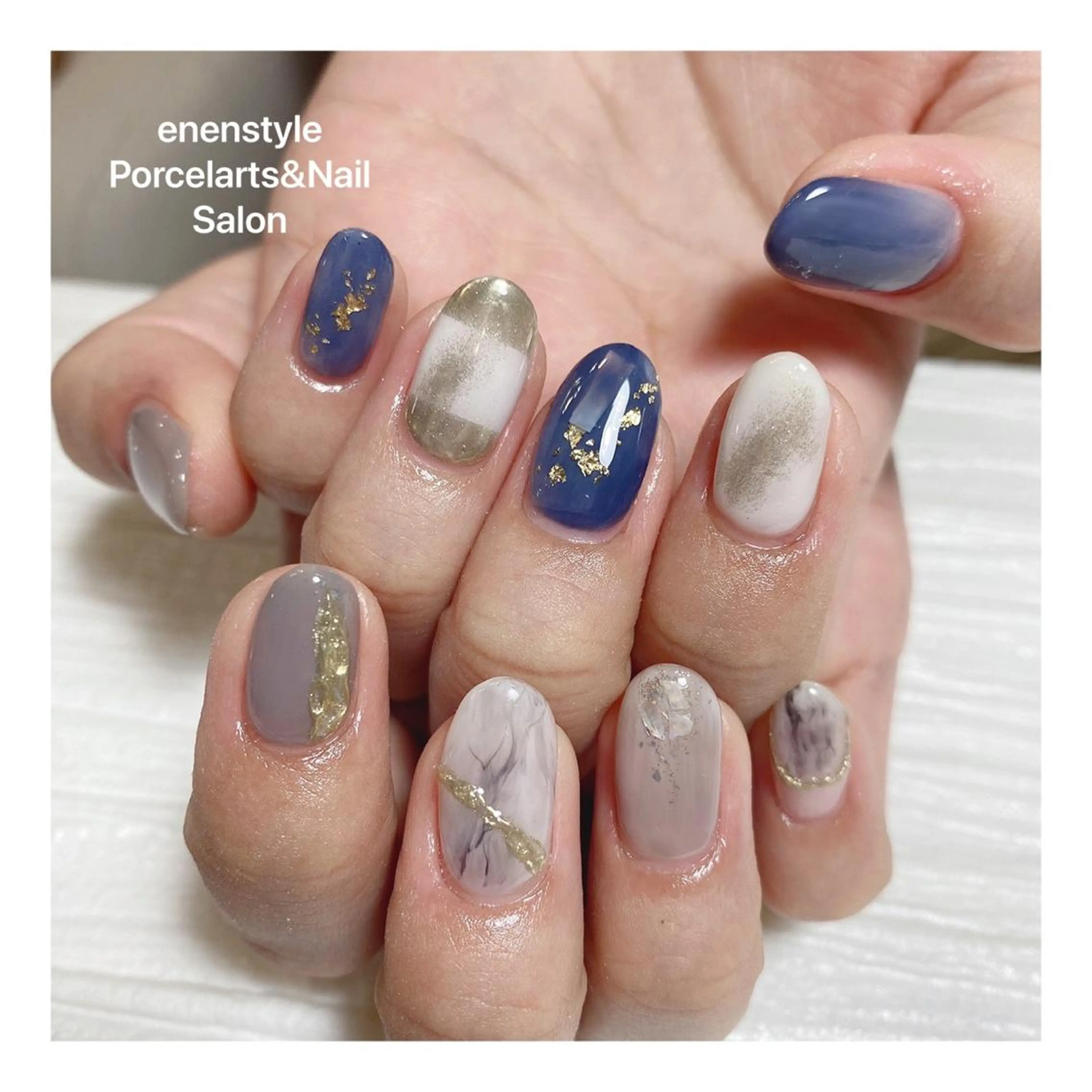 ミディアム ネイル ハンドネイル 👑enen style👑のネイルデザイン