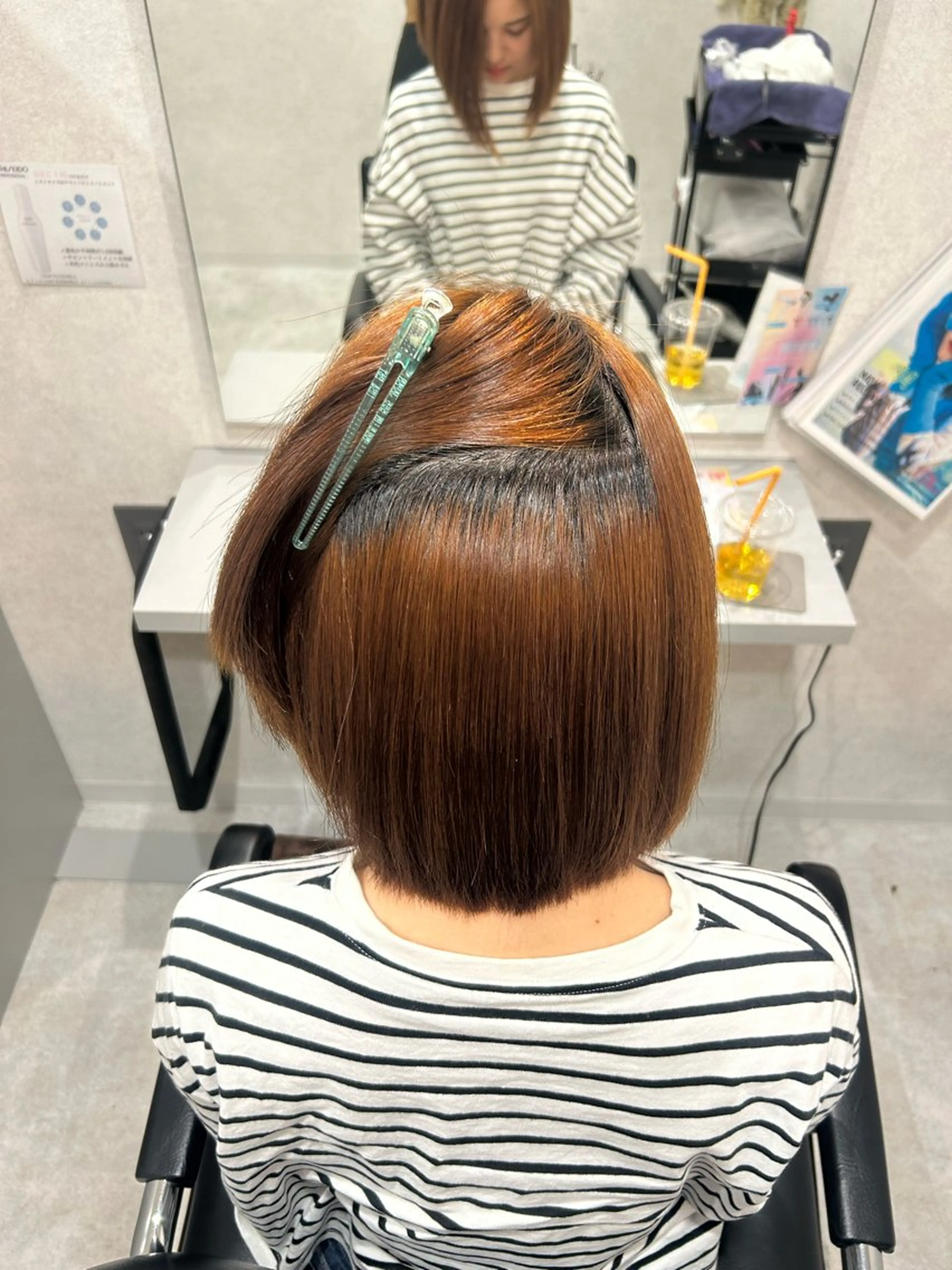 ショート パーマ カット 縮毛矯正 柔らかい縮毛矯正/ ボブ/北林のヘアスタイル