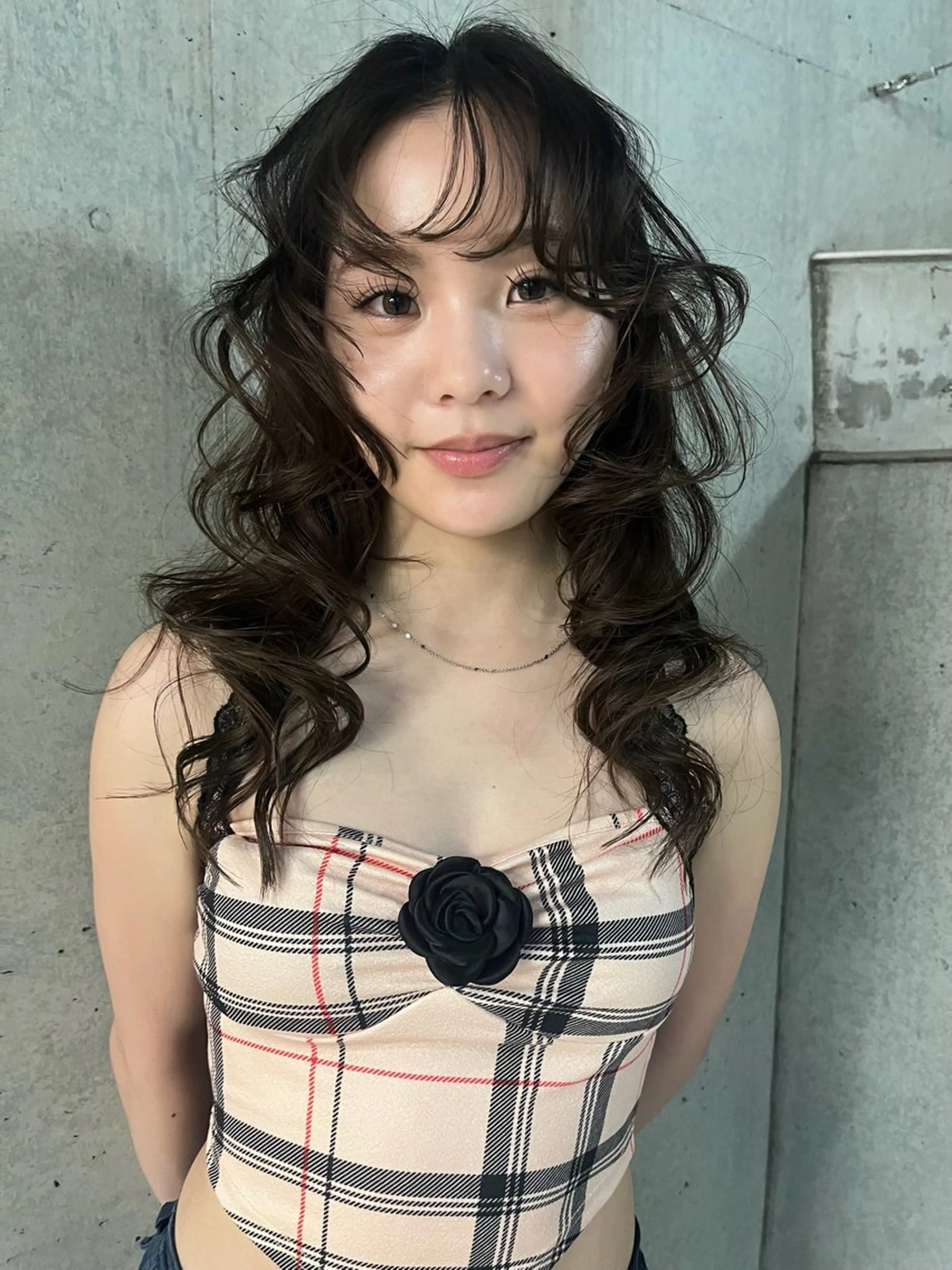 ロング カット ヘアカラー トリートメント 田中 里奈のヘアスタイル