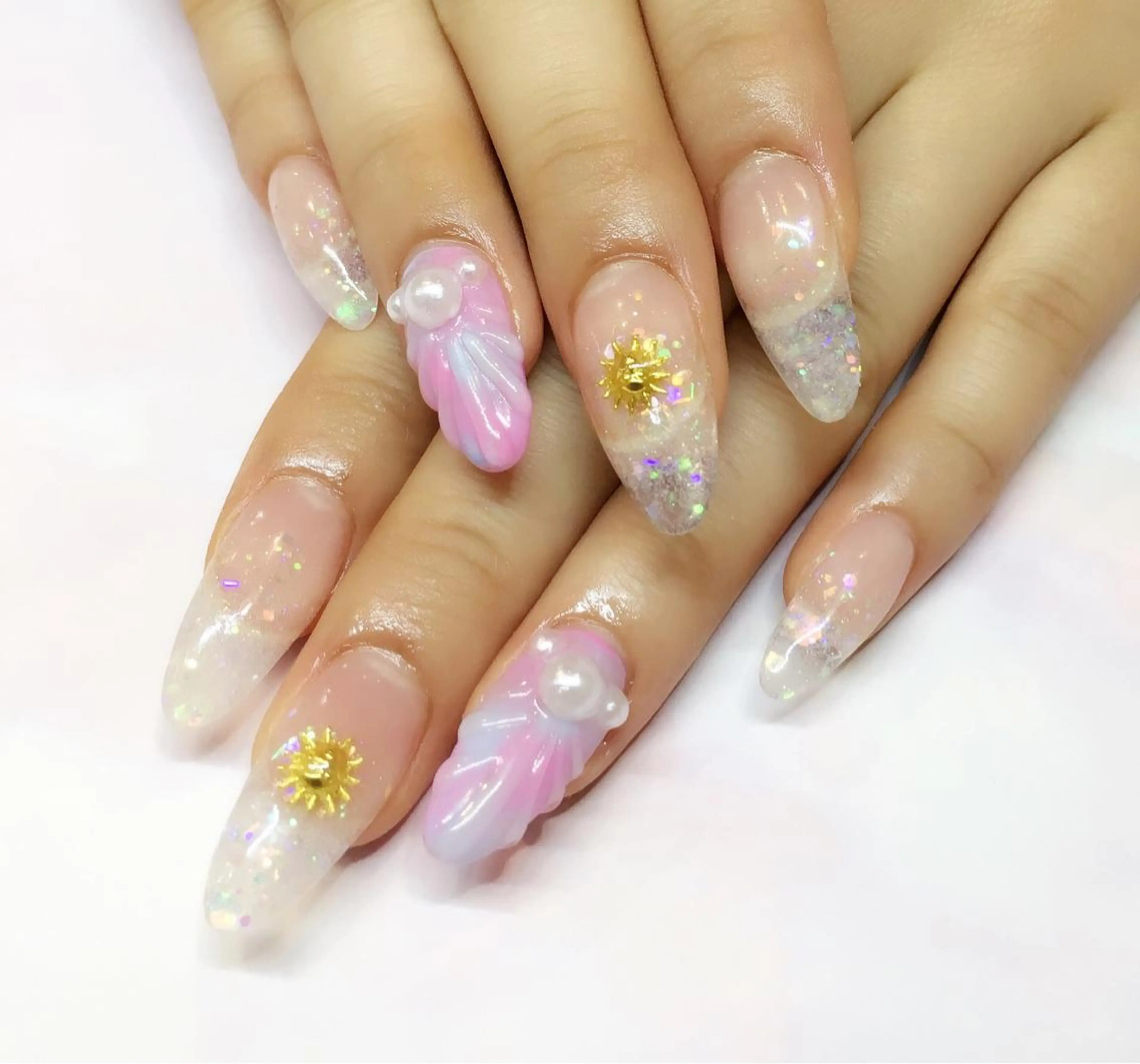 ネイル ラメ(グリッター) 持ち込み スカルプネイル nail salon Soeurのネイルデザイン