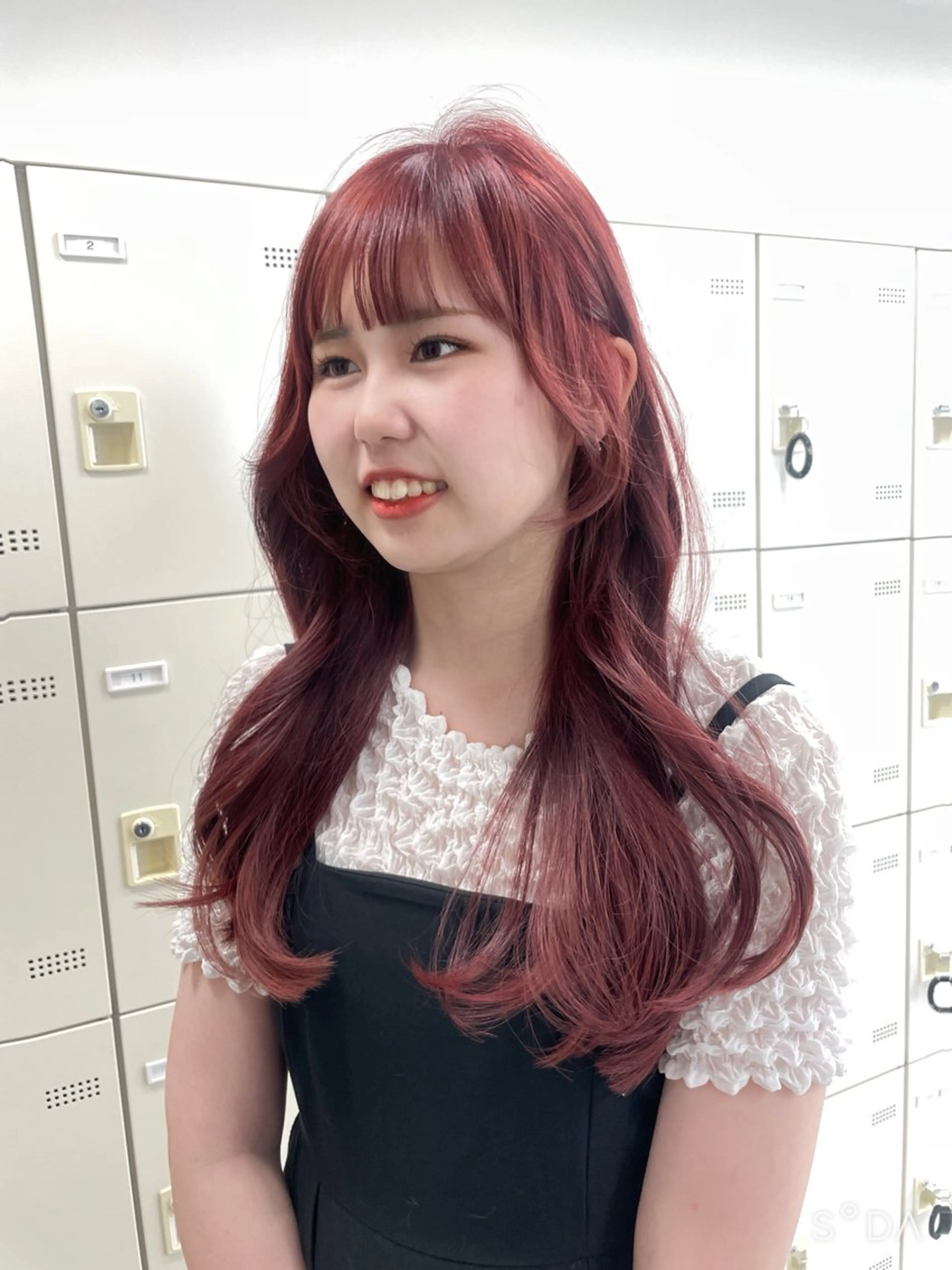 セミロング カット ヘアカラー MOE 福岡韓国ヘア✧︎のヘアスタイル