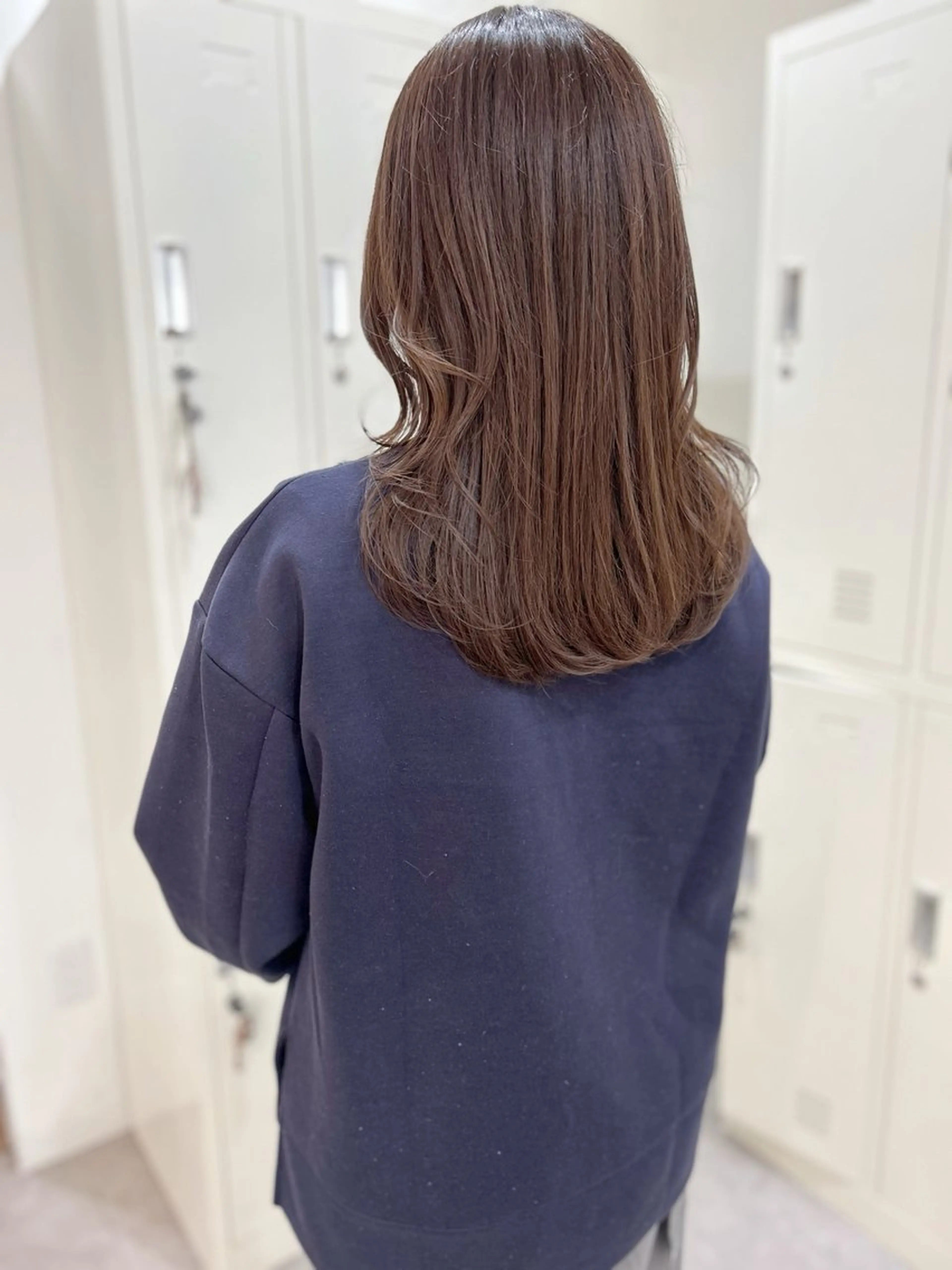 セミロング カラー ベージュカラー ブリーチ 透明感カラー ラベンダーカラー ラベンダーベージュ ボブ/ハイトーン 福生Radix 下田のヘアスタイル