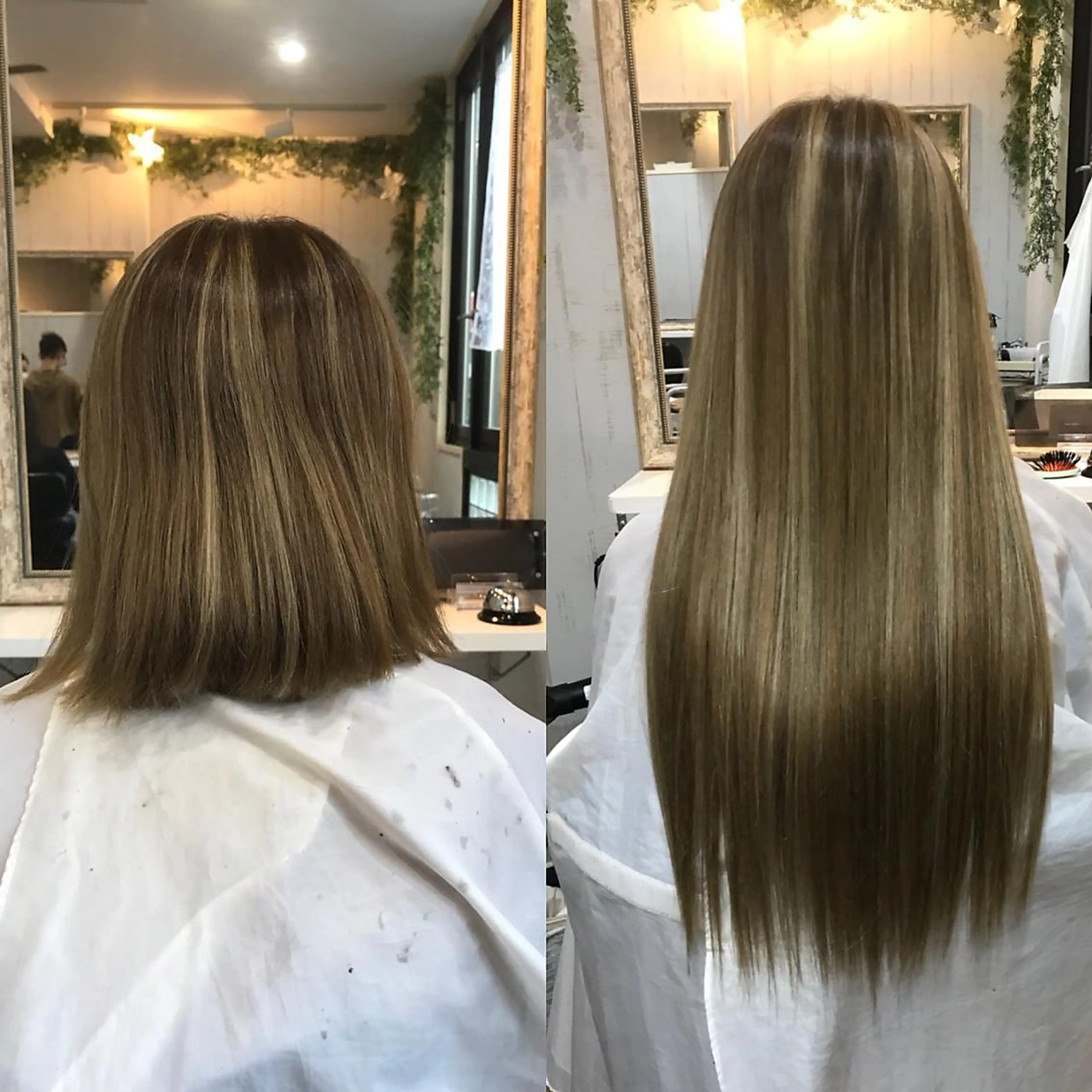 ロング カラー ヘアアレンジ チビ編み込みエクステ シールEXどぅ〜すのヘアスタイル