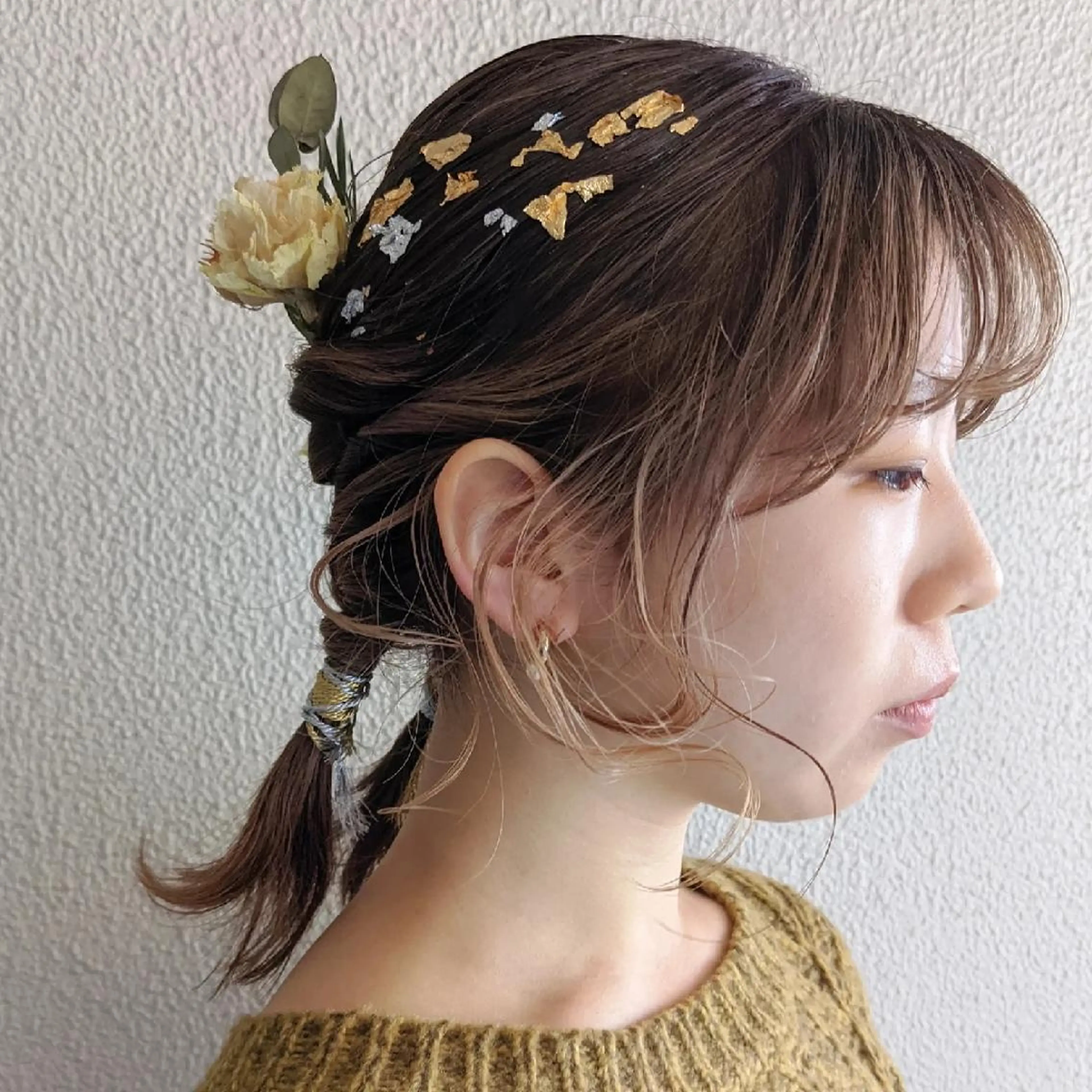 ヘアアレンジ 成人式 ボブ マエハラ ナナのヘアスタイル