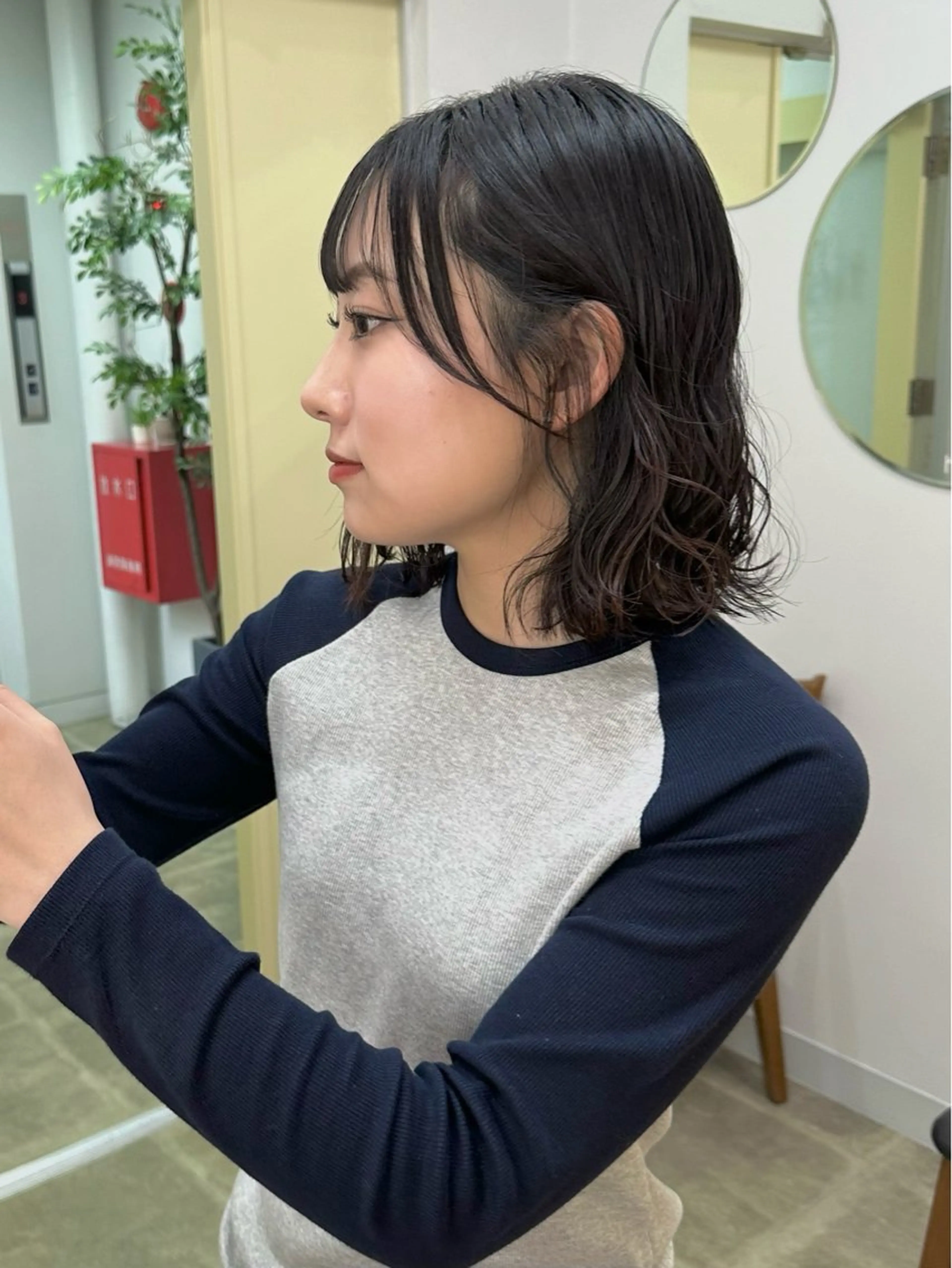 ミディアム ミディアムパーマ ボブ カット パーマ 四日市/レイヤー /似合わせカットのヘアスタイル