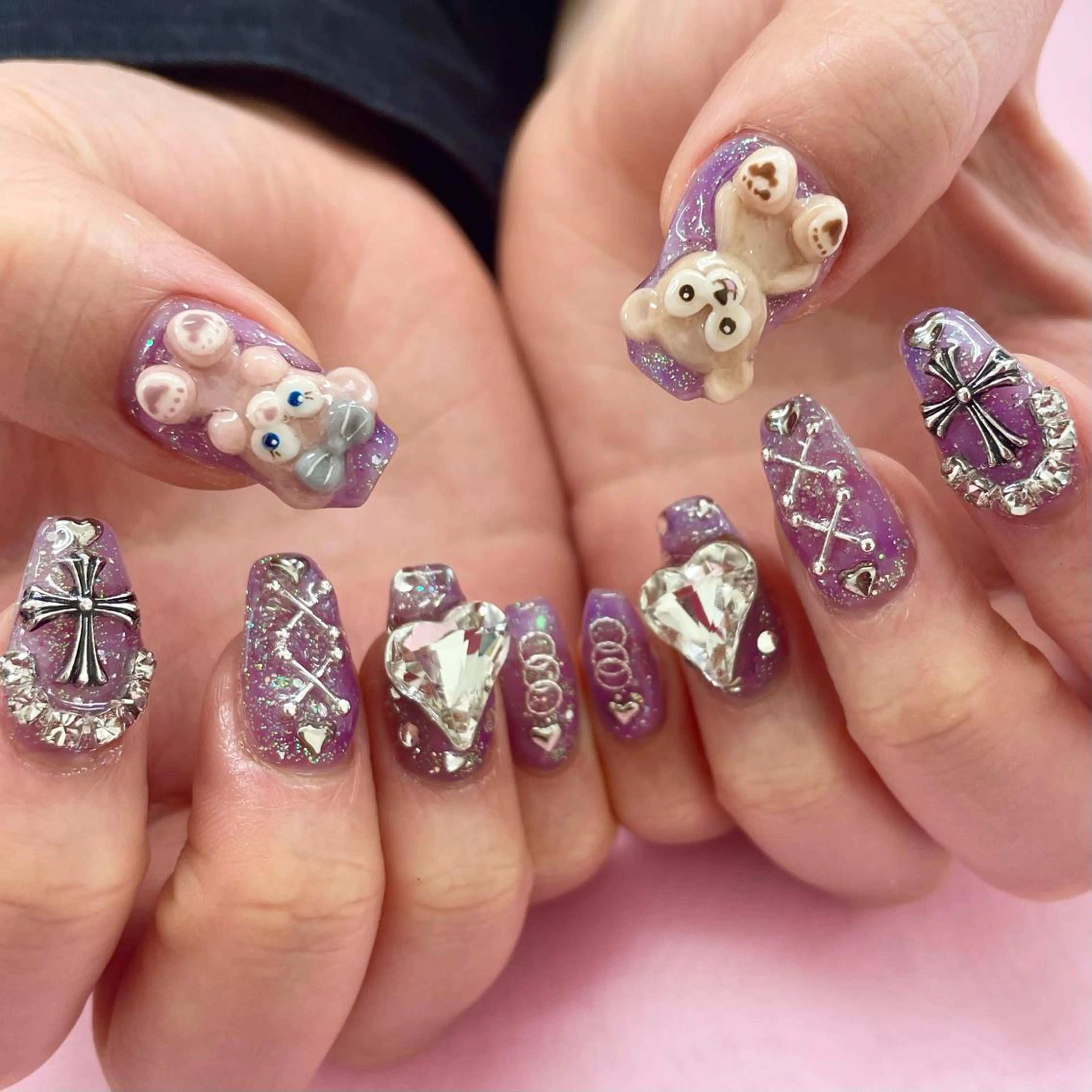 当店のオフあり☆3D込みGELやり放題コース(スカルプオフの方は12000円) ✳︎長さ出しは含まれませんの写真