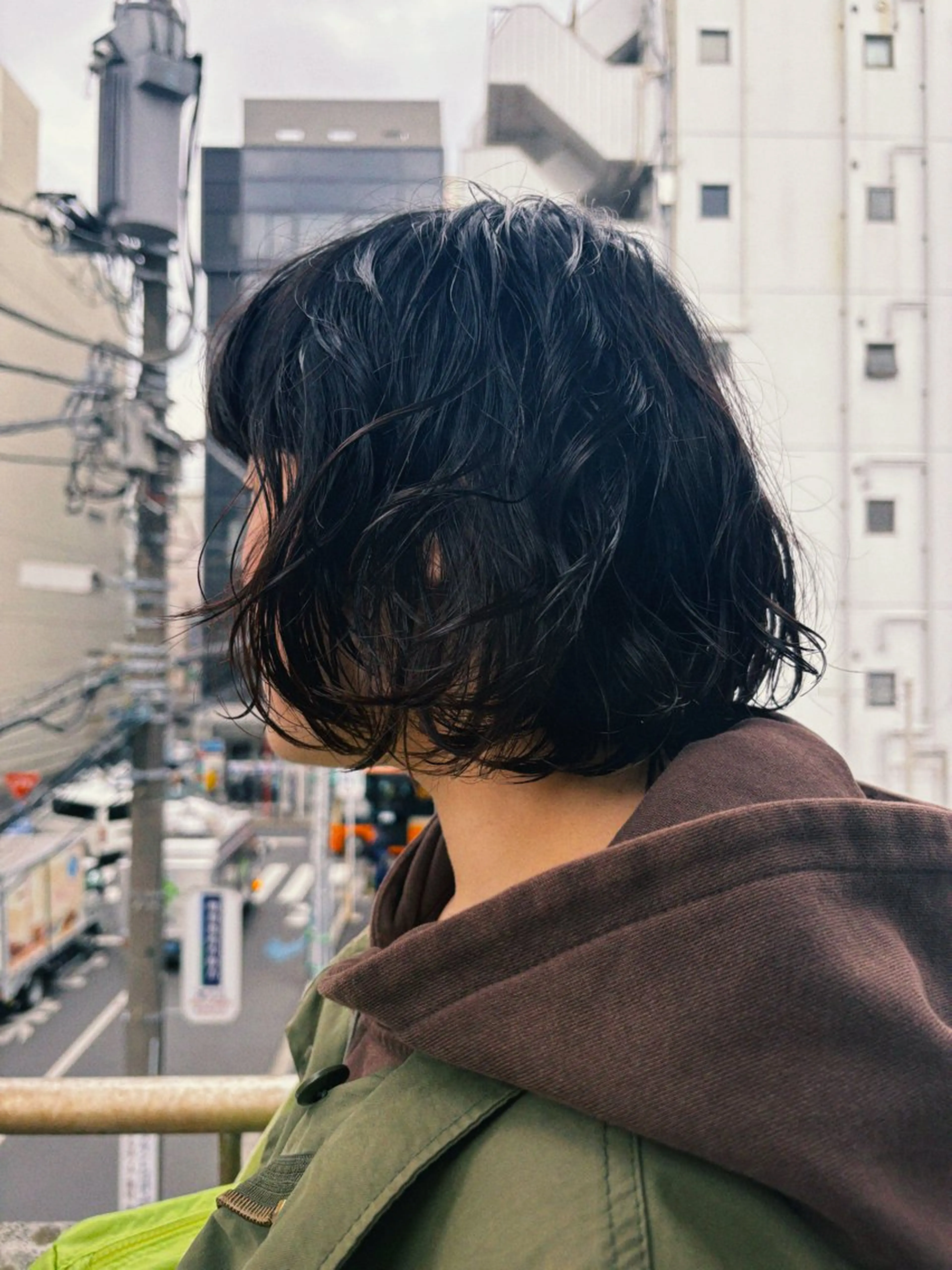 ミディアム パーマ パーマ/メンズパーマ /ボブパーマ/HYOのヘアスタイル