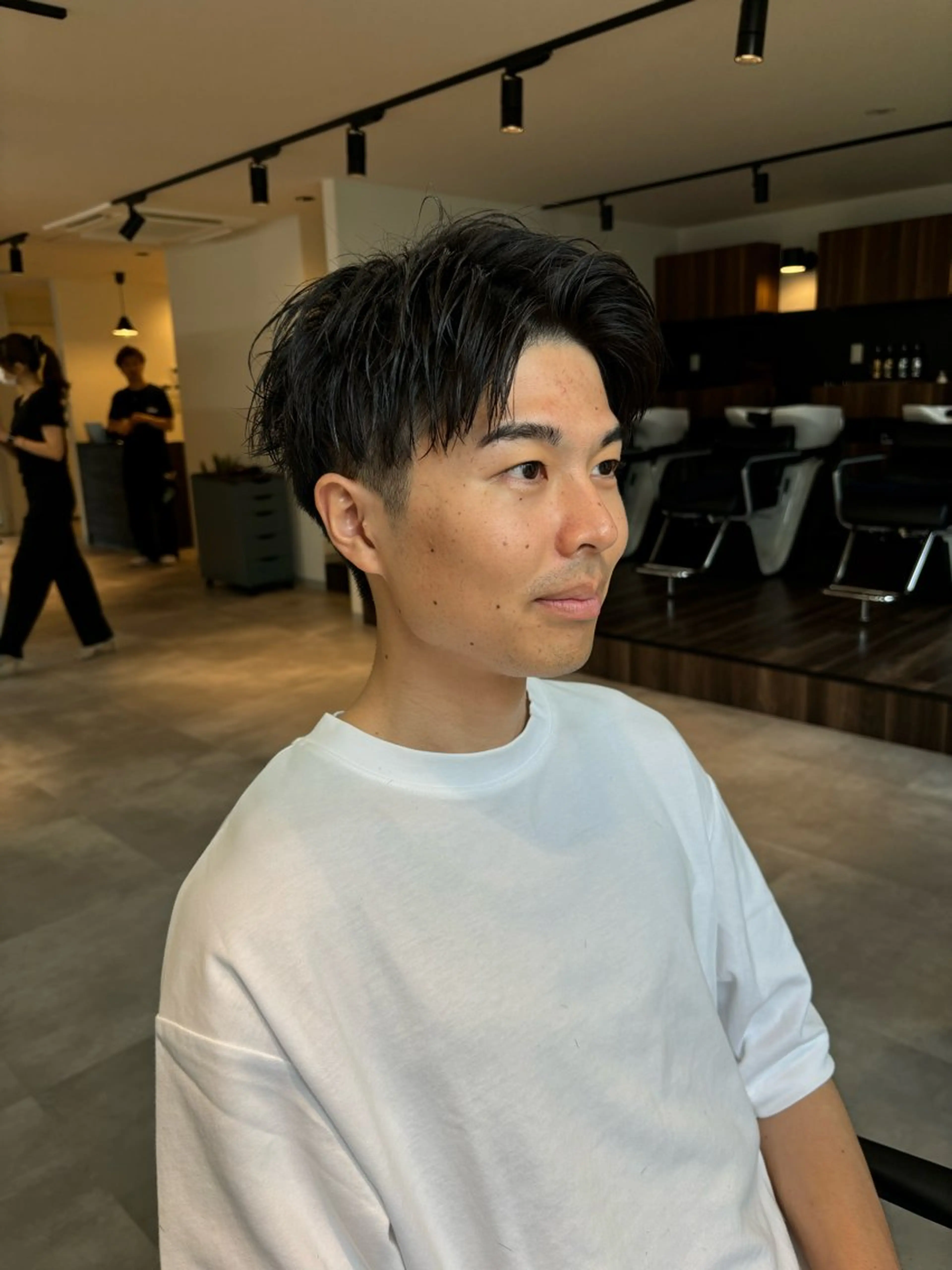 メンズ ビジネス メンズショート カット 保立/フェザーパーマ /メンズカット千葉のヘアスタイル