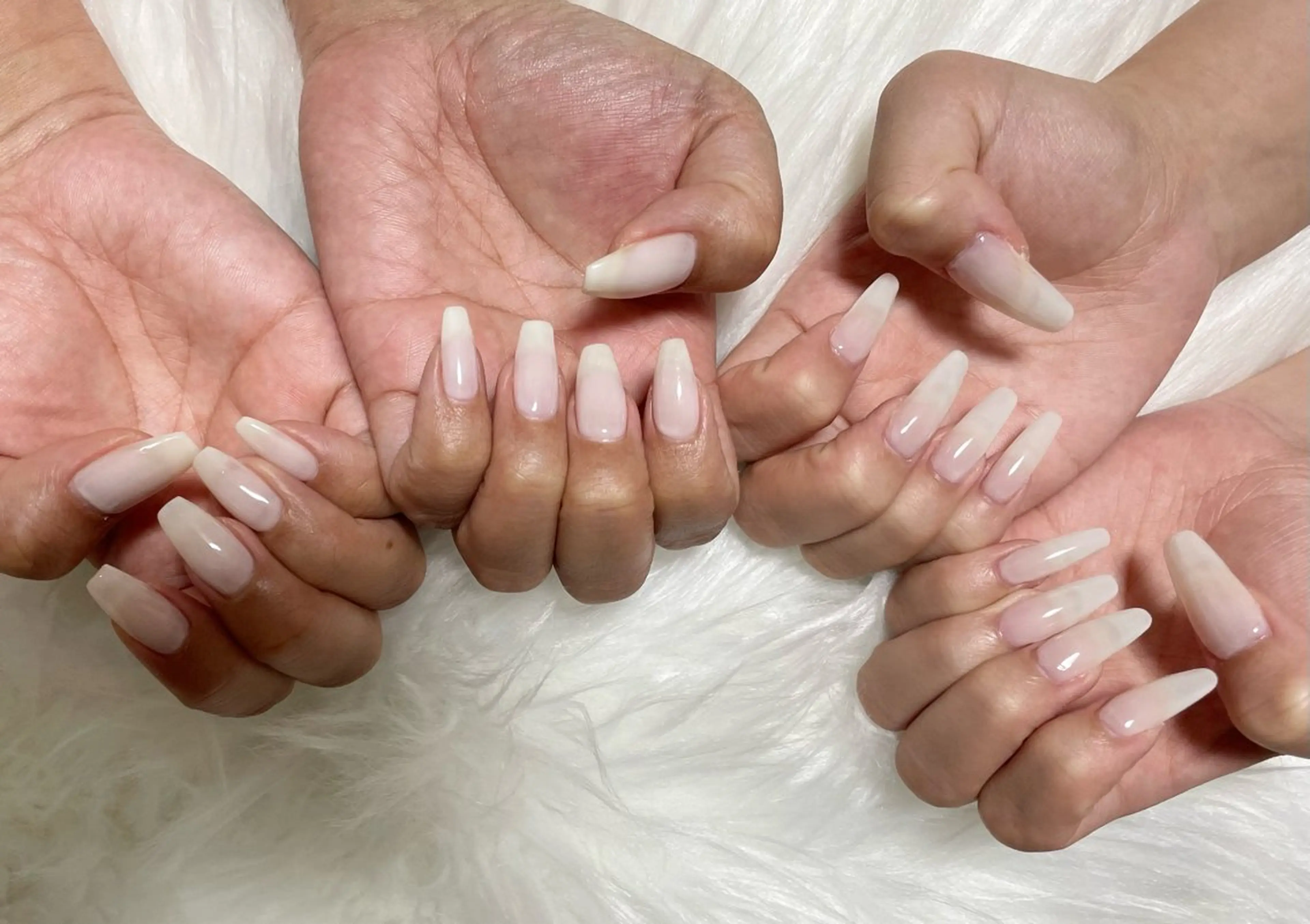 ネイル 長さ出し ハンドネイル nail salon HIRUKANAのネイルデザイン