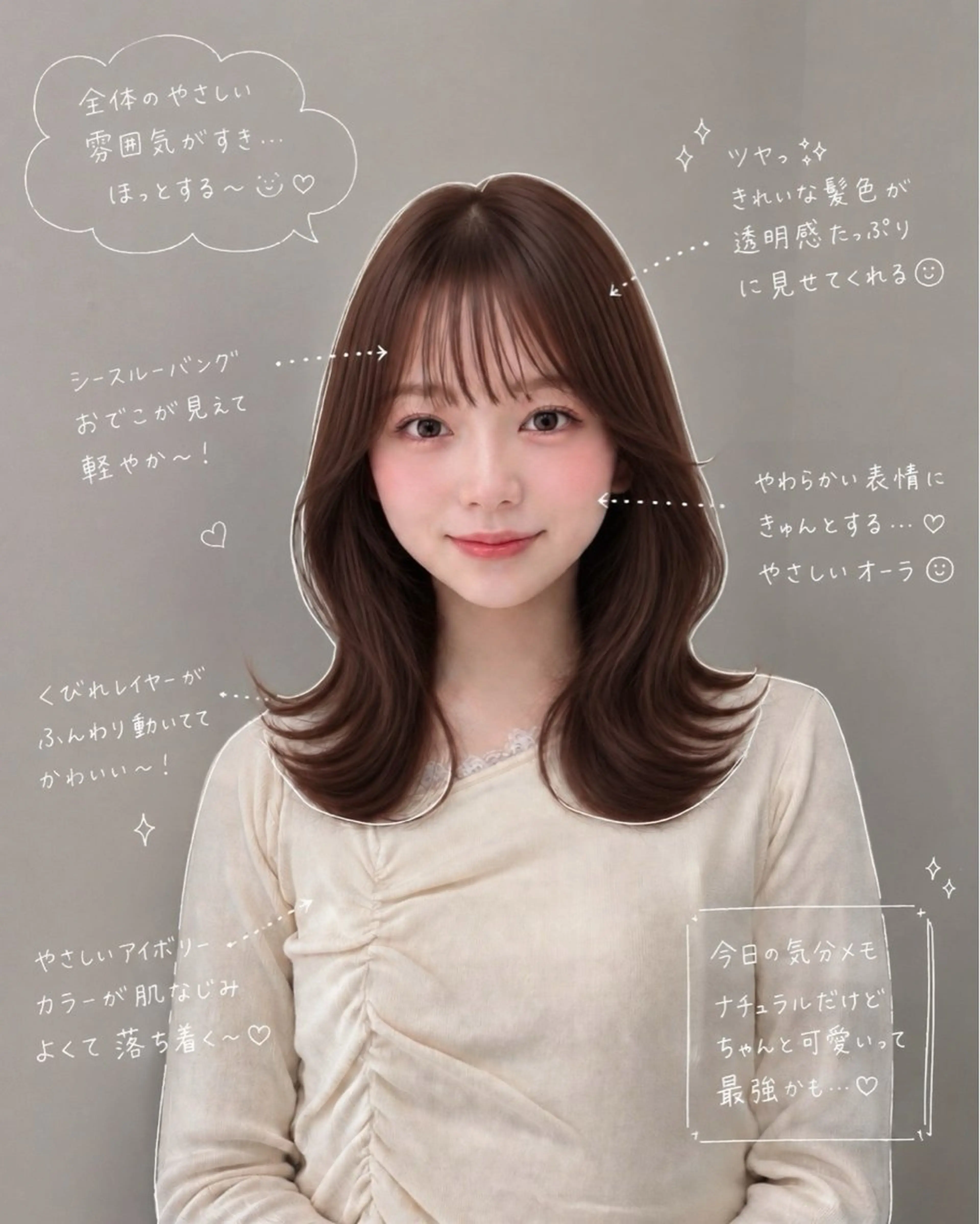 ミディアム ヘアカラー トリートメント ヘアセット 𝗆𝗂𝗒𝗎 🐈‍⬛🎀のヘアスタイル