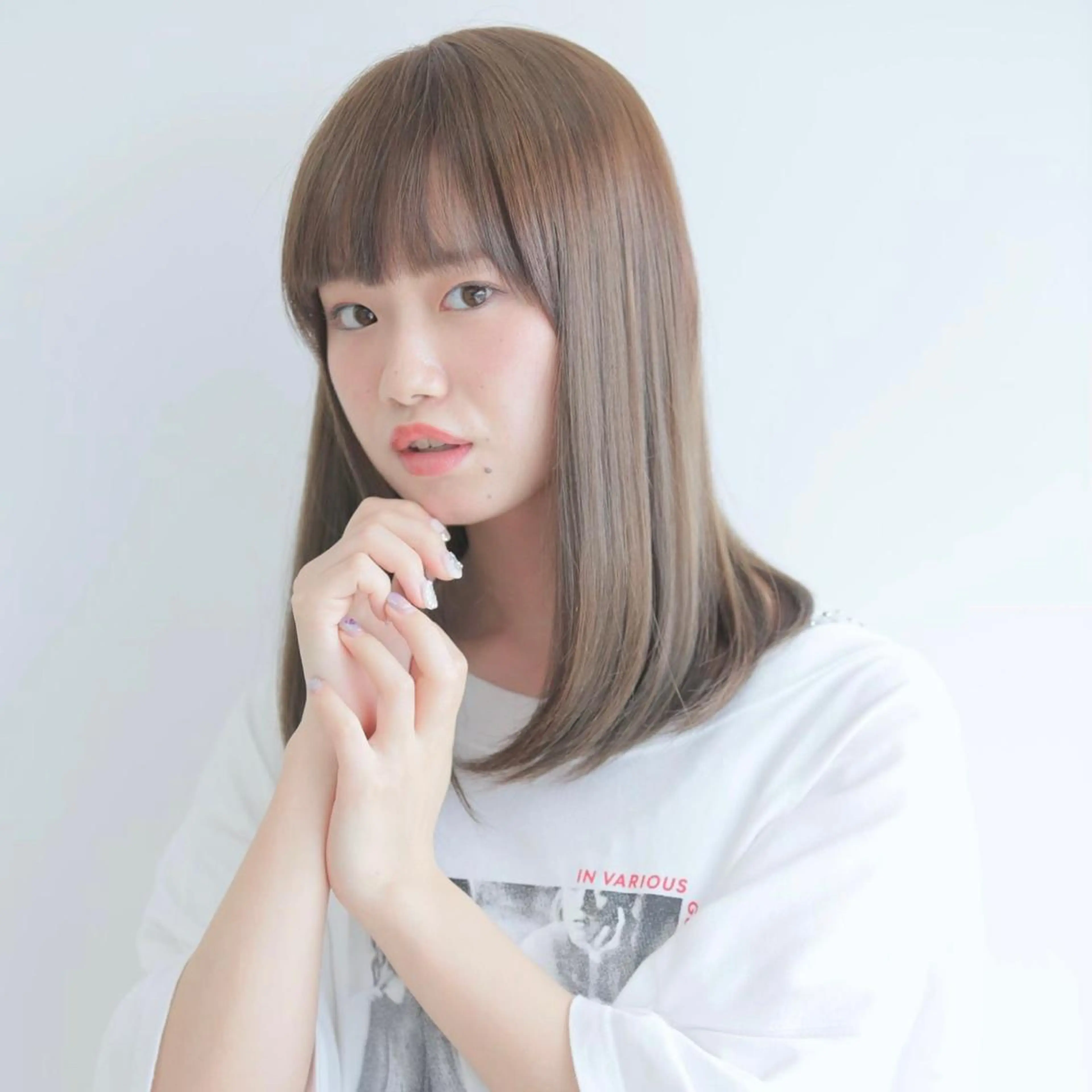 セミロング カラー パーマ ヘアアレンジ 【公式】amble luxe池袋東口🩷のヘアスタイル