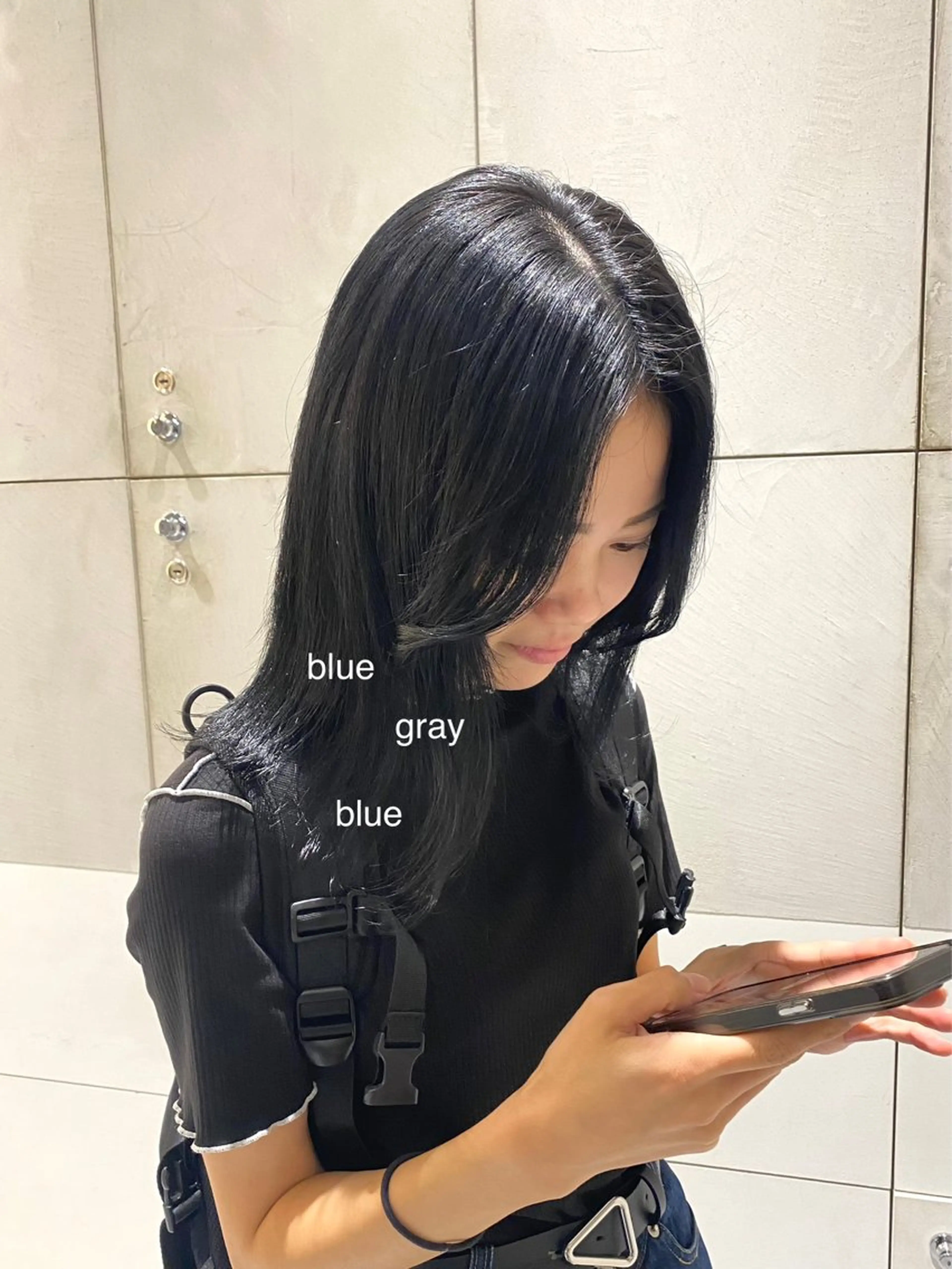 ミディアム ヘアカラー 艶感/ナチュラル 🩵amiのヘアスタイル