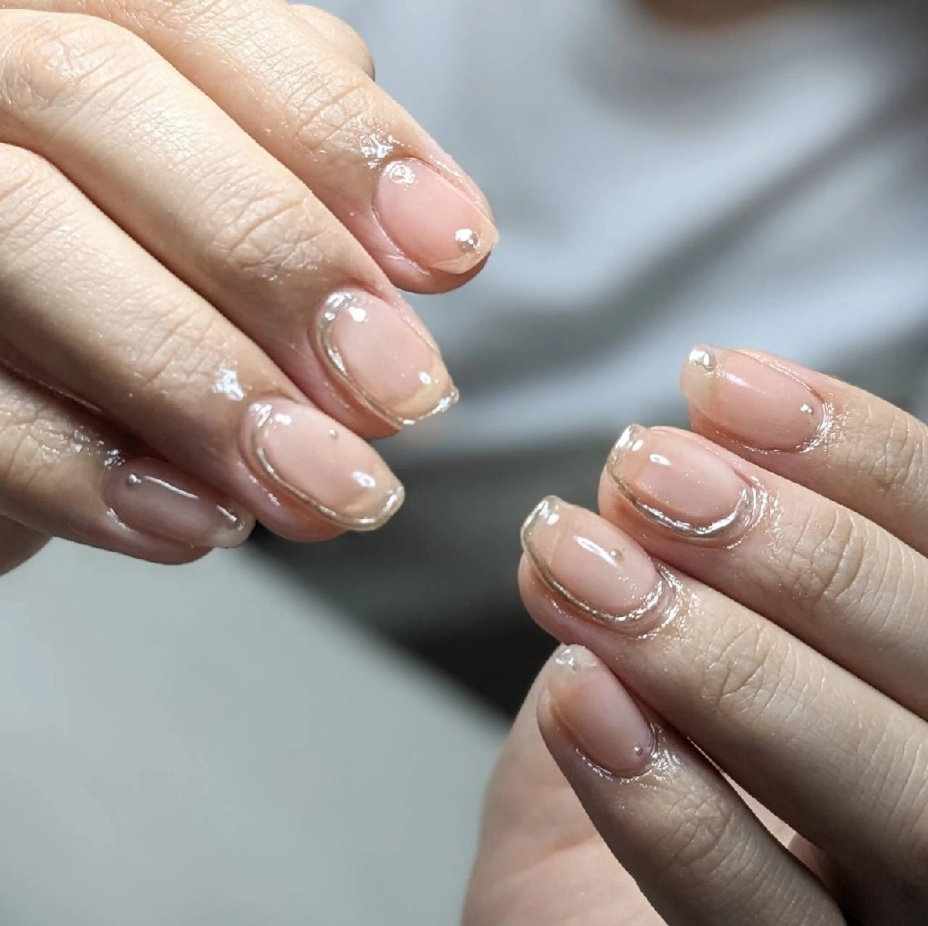 ネイル クリアネイル ミラーネイル ハンドネイル ネイルサロンベルティ .keikoのネイルデザイン