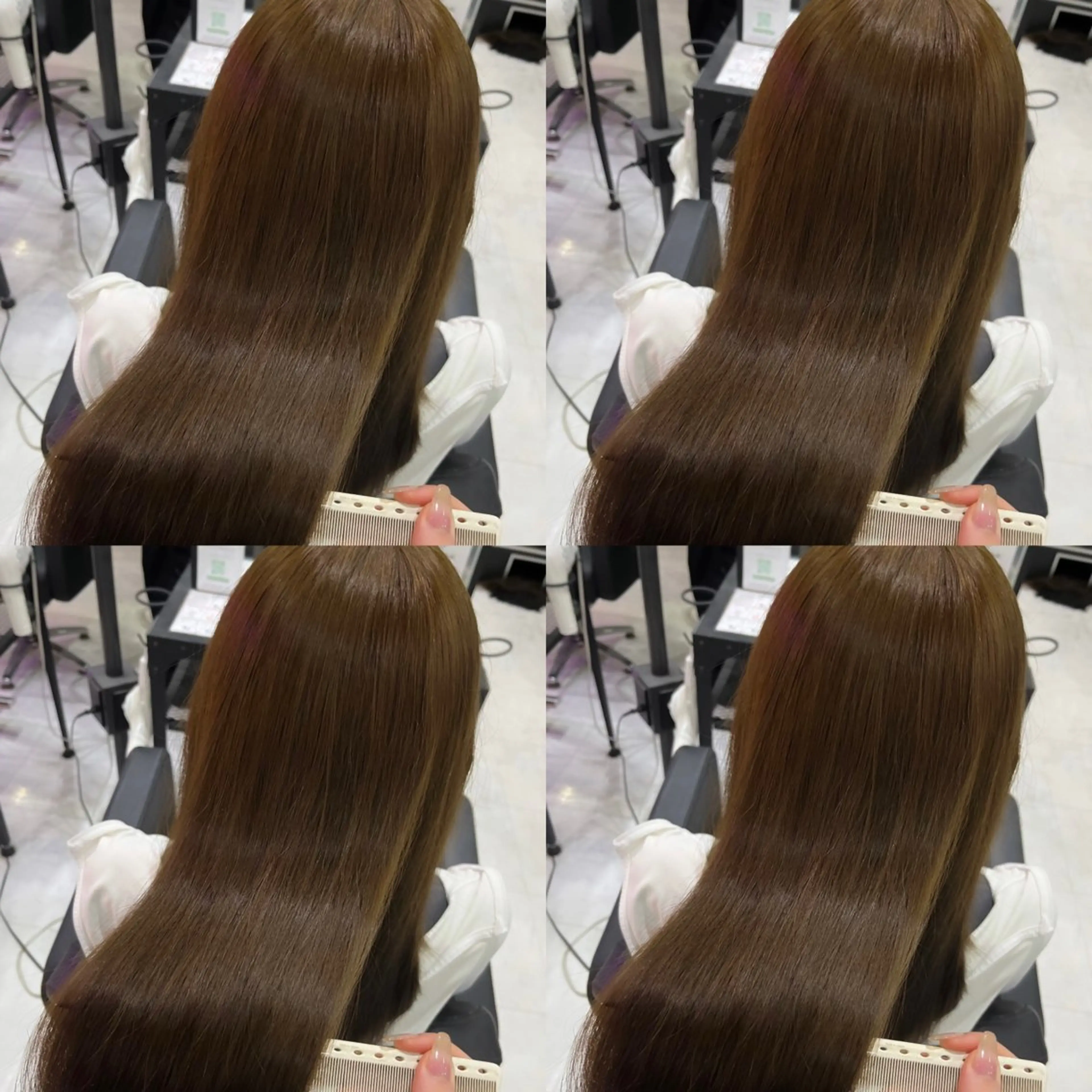 セミロング カラー ヘアカラー トリートメント 🦋REISA🦋 エクステ×ハイトーンのヘアスタイル