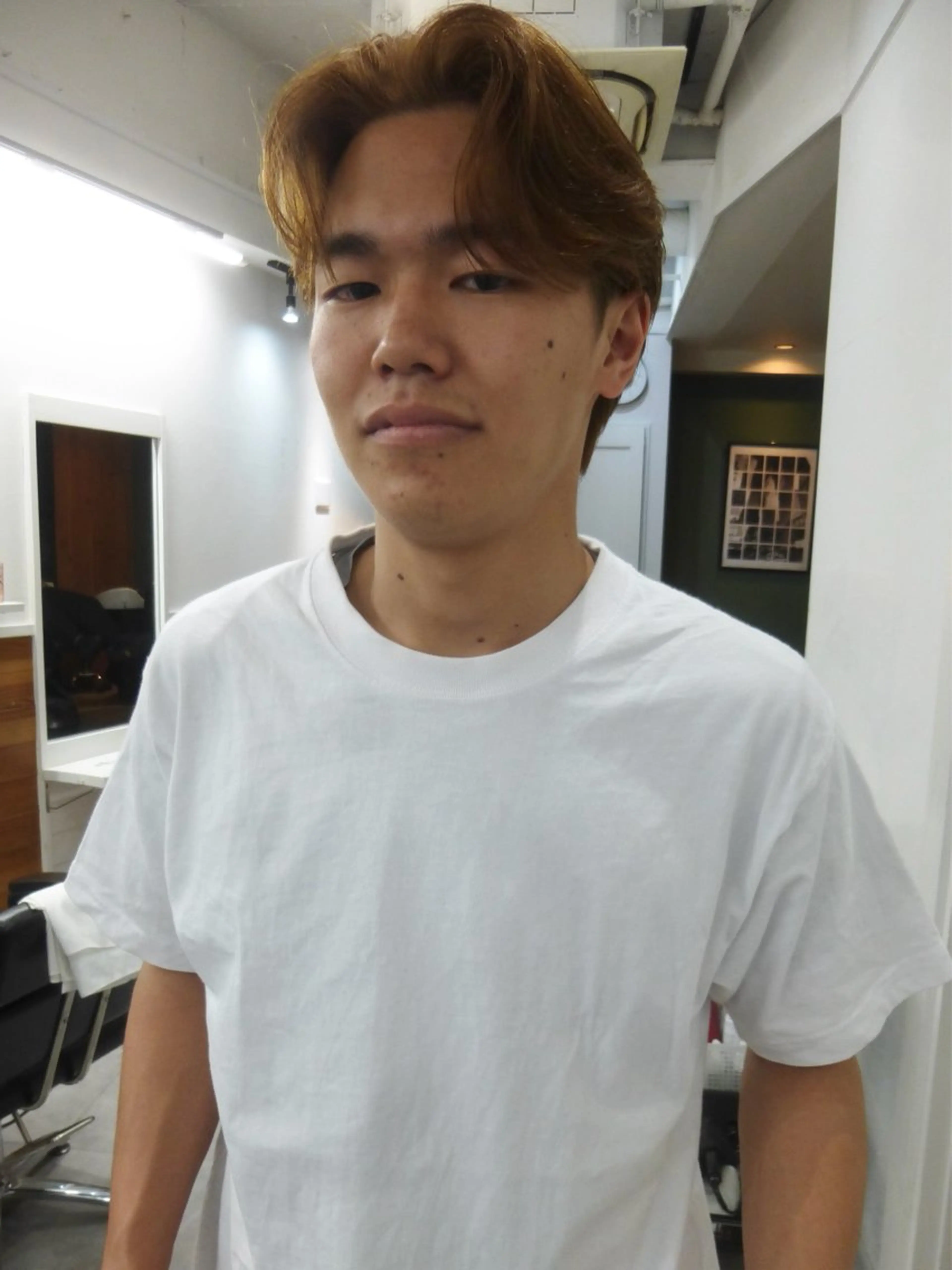 ミディアム カラー メンズ カット ヘアカラー グランジヘア 無造作ヘアHYUGAのヘアスタイル