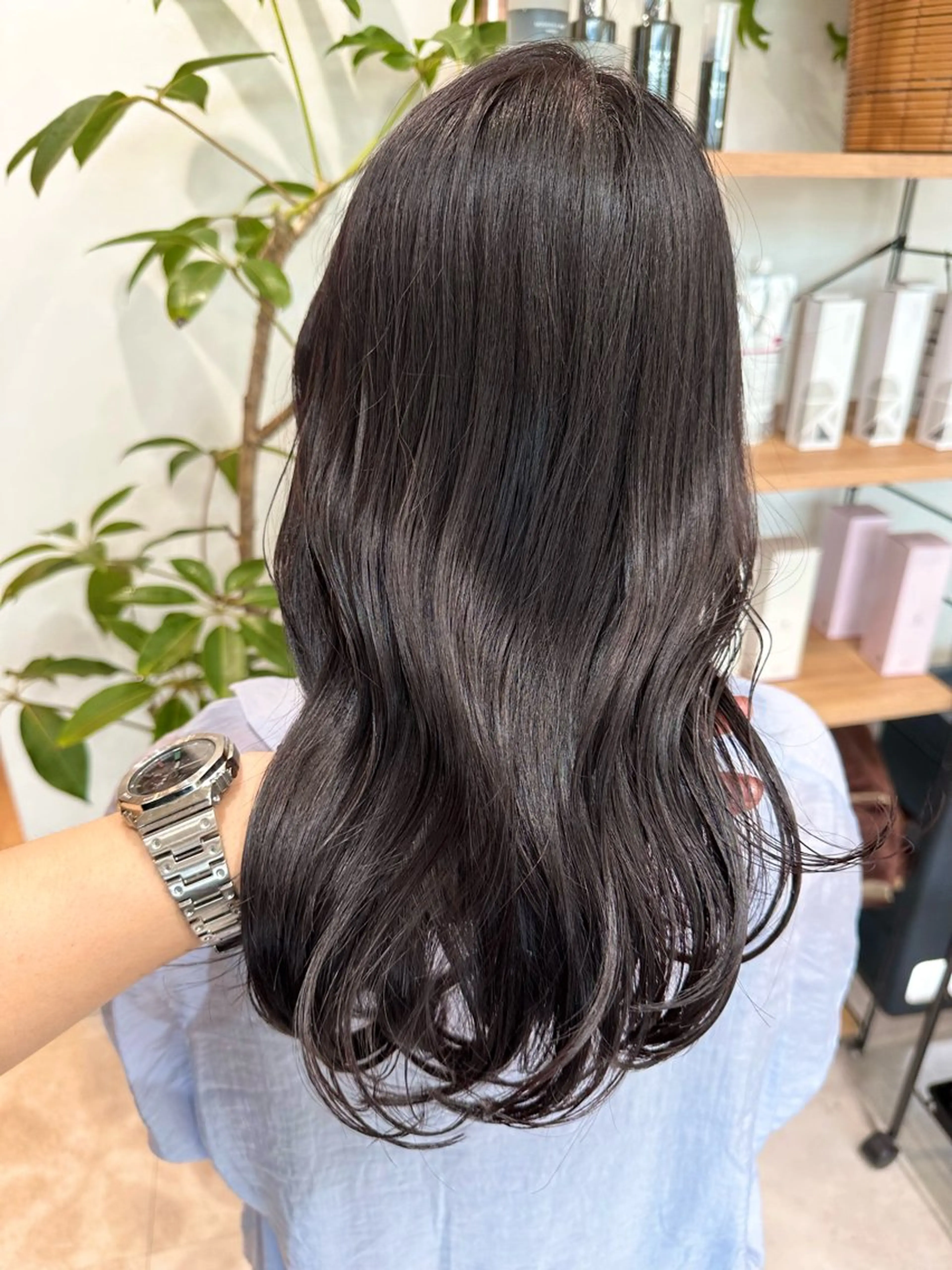 セミロング カット ヘアカラー トリートメント ✨透明感カラー/縮毛 恵比寿HAYATO✨のヘアスタイル