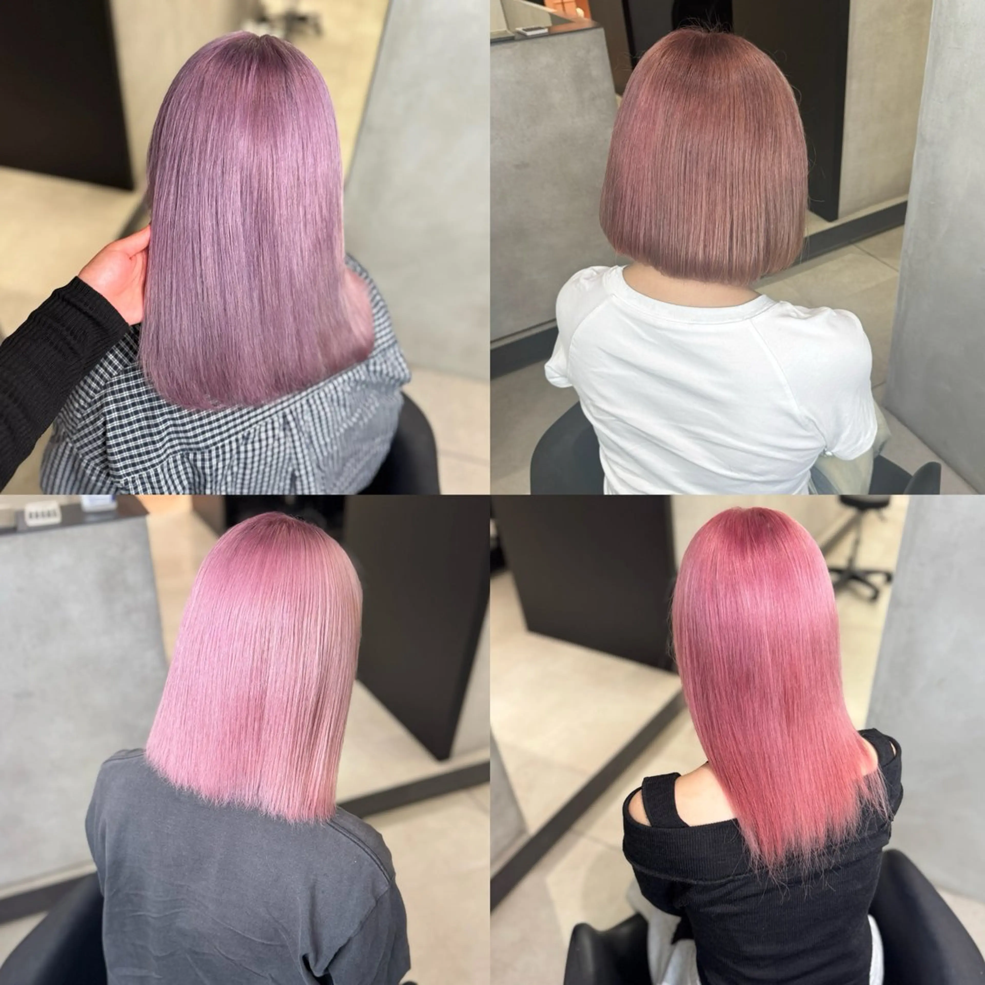 【ケアブリーチ2回 薄めピンク🎀💕】保湿艶トリートメント付き💞ロング料金なし‼️の写真