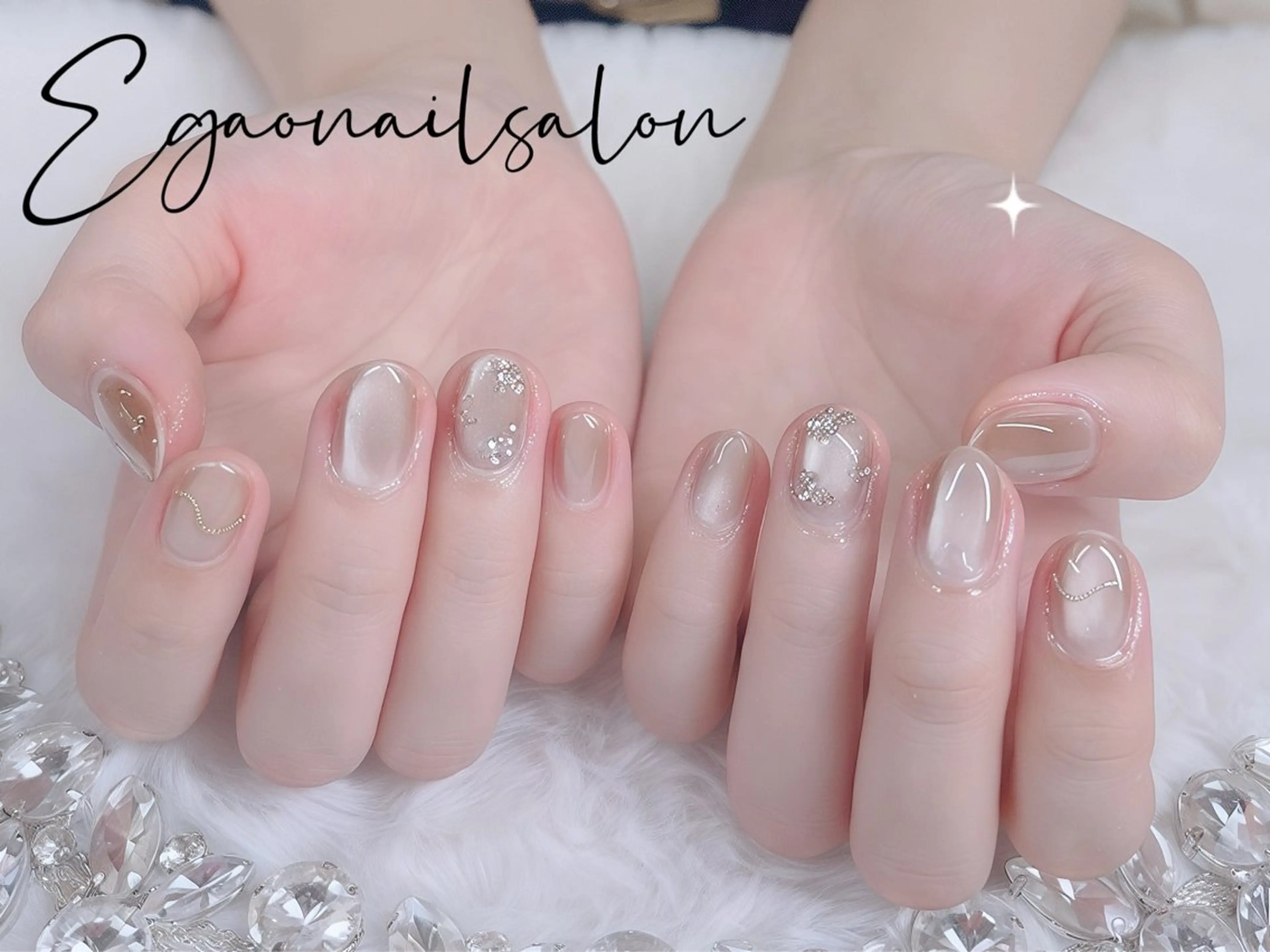 ネイル アートネイル フットネイル フレンチネイル ジェルネイル グラデーション ハンドネイル Egao Nail錦糸町店のネイルデザイン