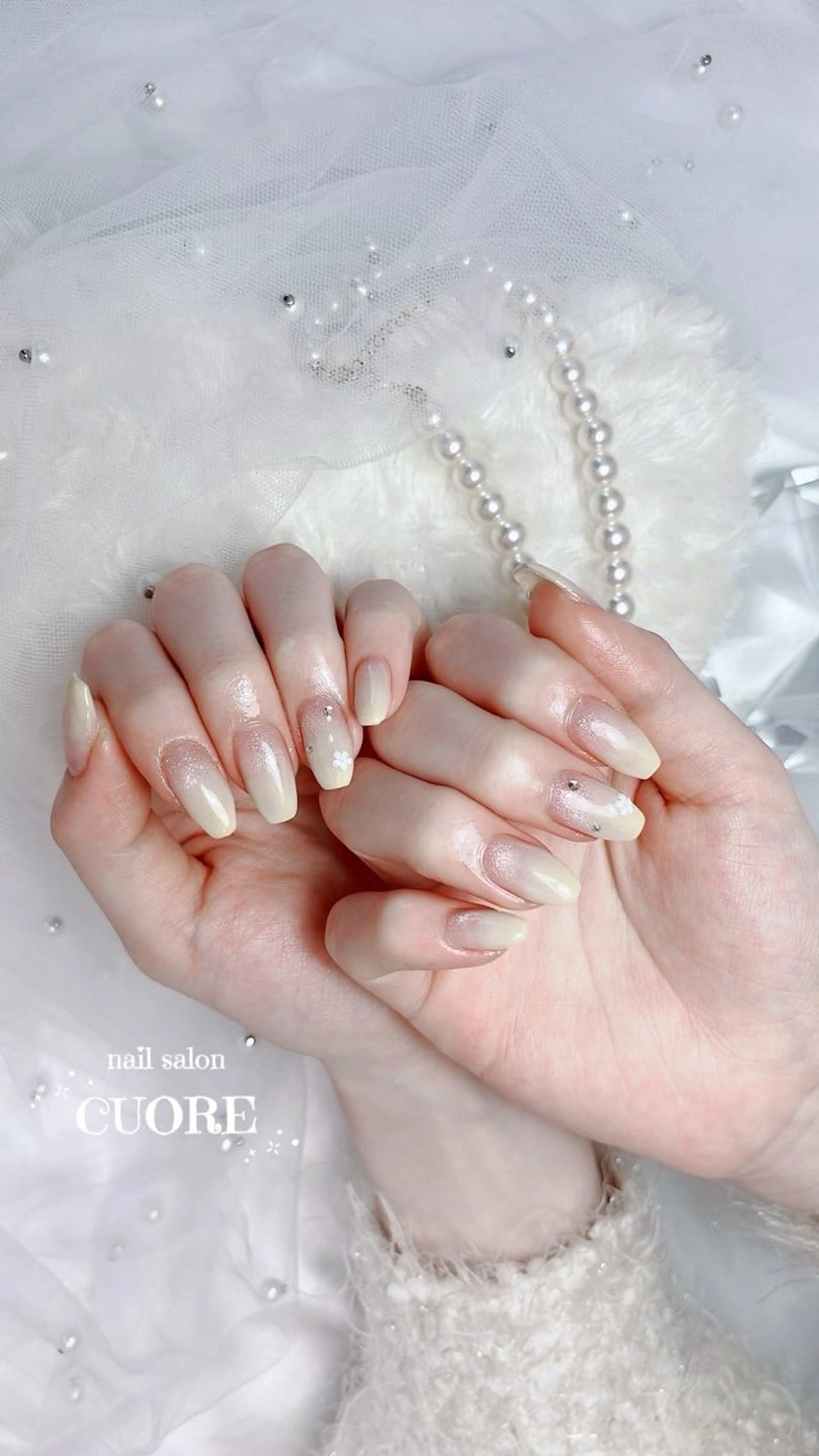 ネイル パステルネイル シンプルネイル 春ネイル 黄色 ハンドネイル nail salon CUOREのネイルデザイン