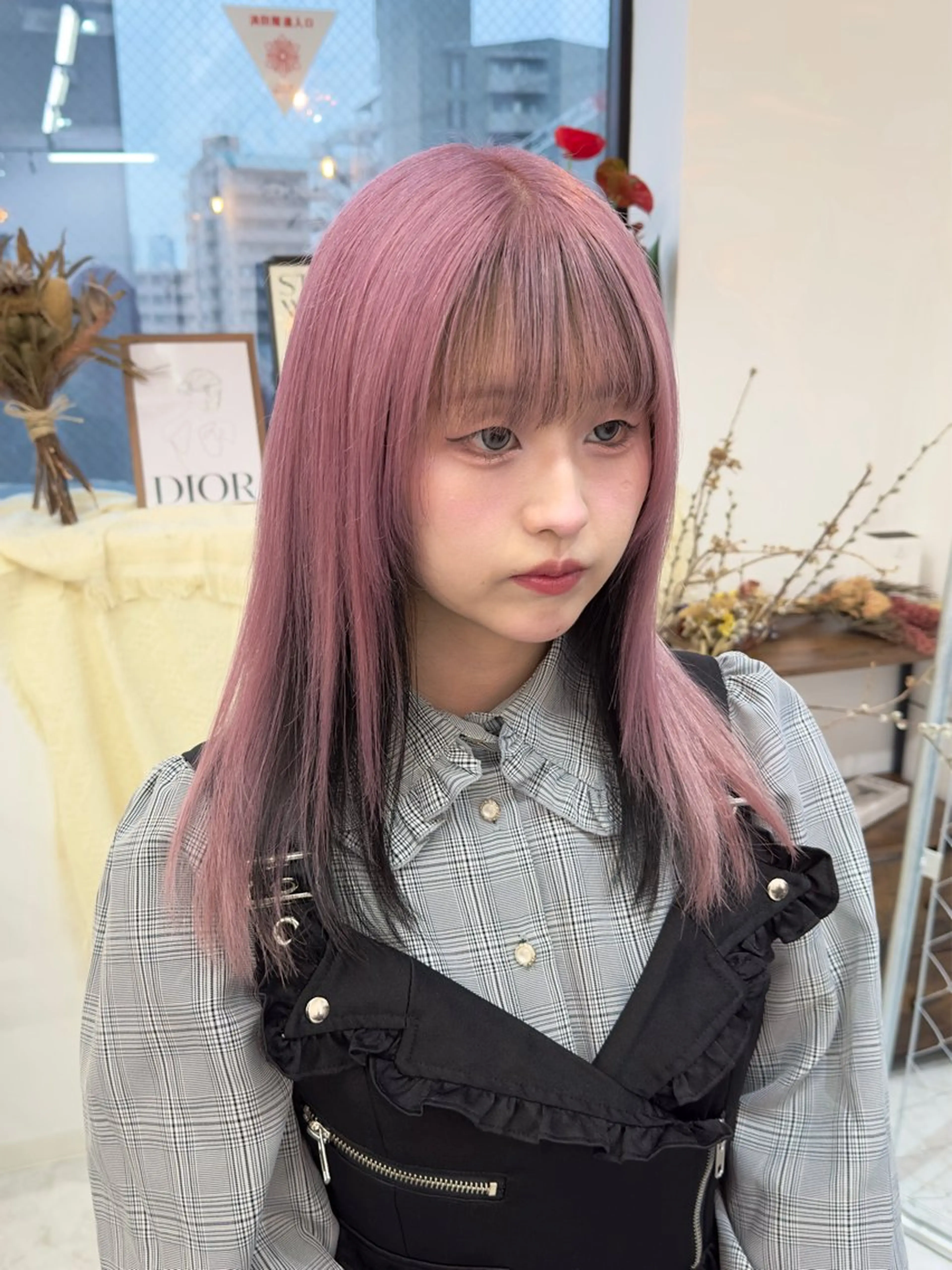 ミディアム ヘアカラー トリートメント 🤍ムラ修正ブリーチ 🤍原宿/YUUのヘアスタイル