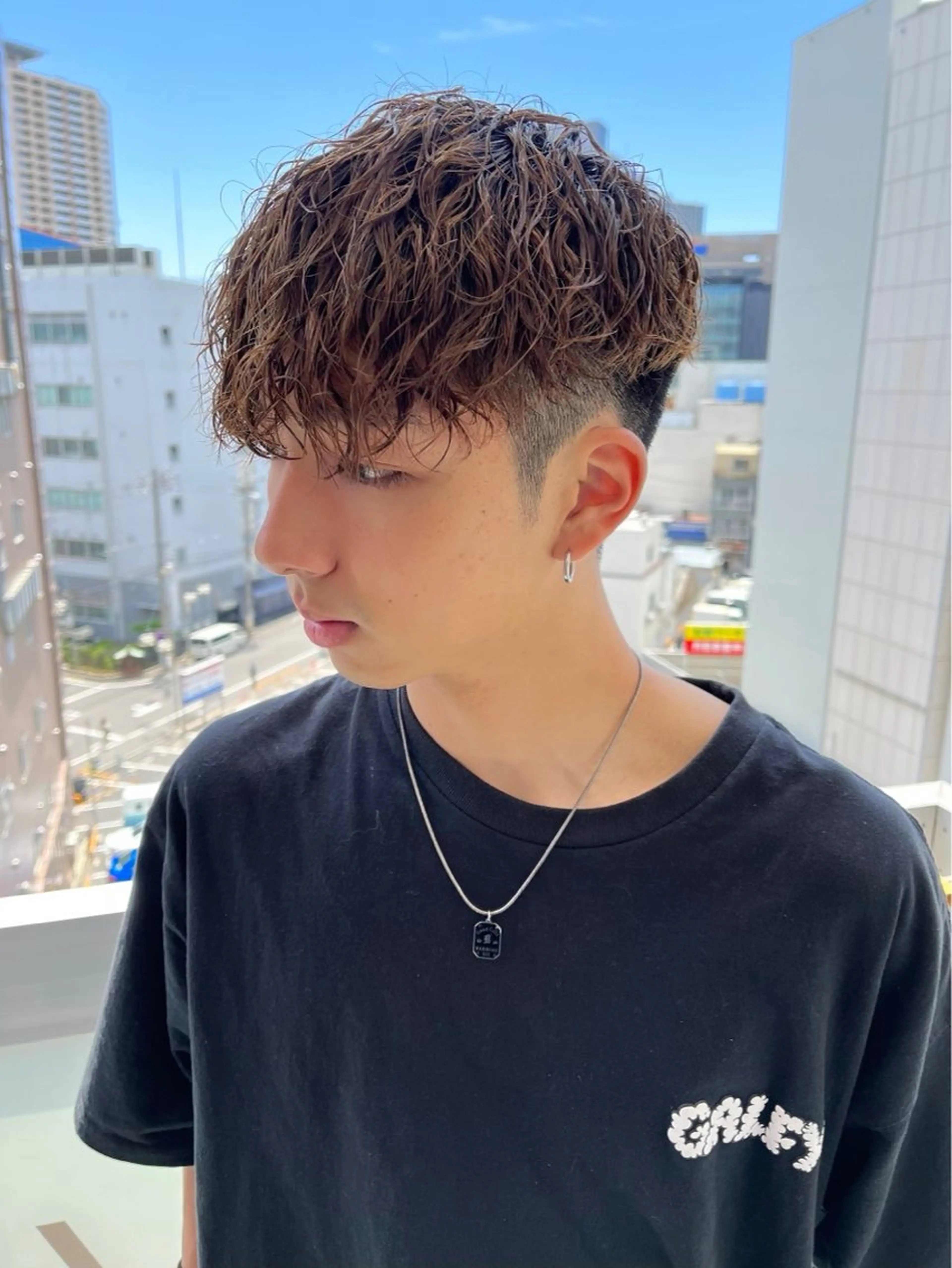 パーマ メンズ LUVISM ボブ りきカットモデル募集のヘアスタイル