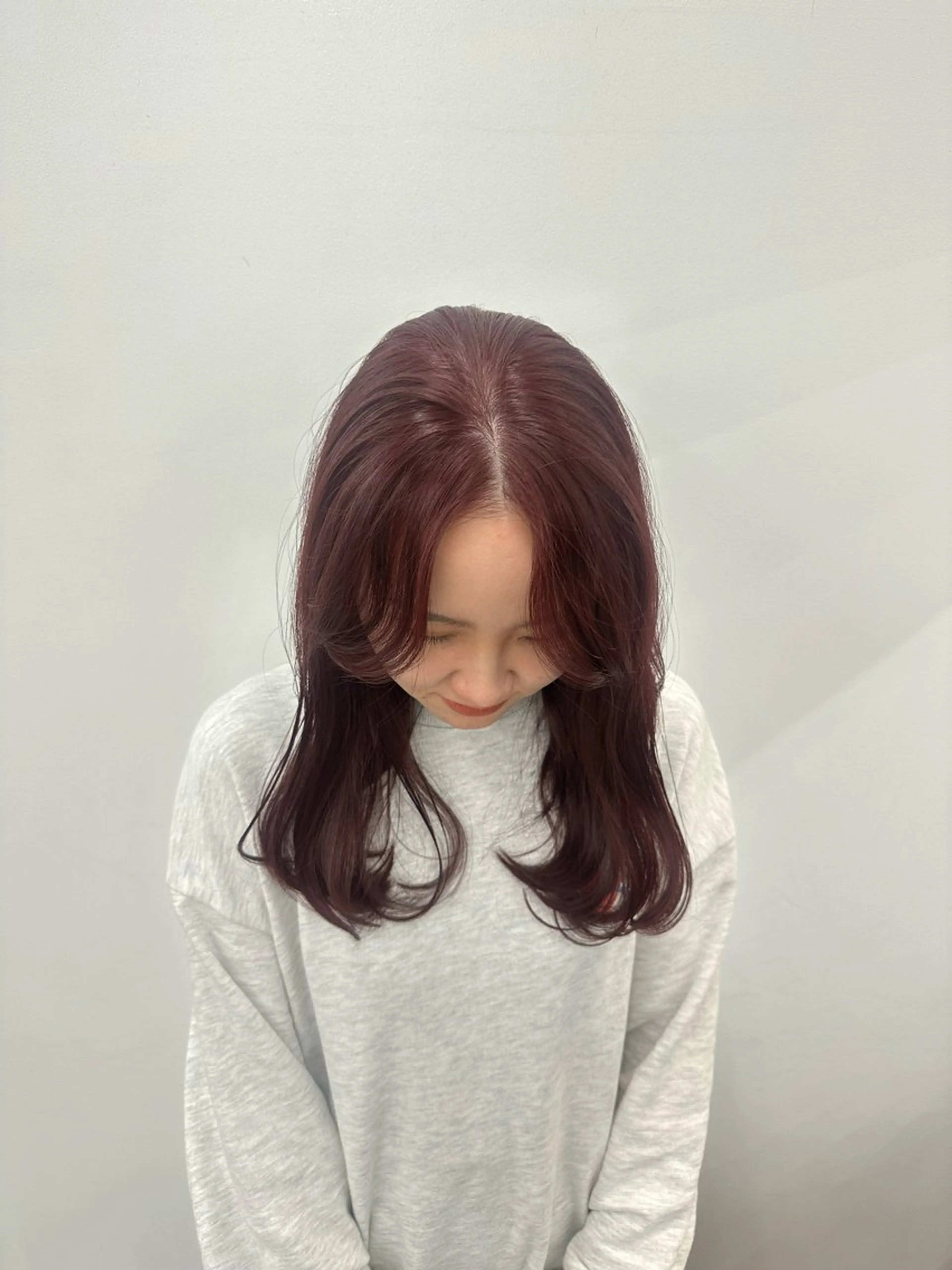 セミロング 顔まわりカット/艶髪 カラー✨けいとのヘアスタイル