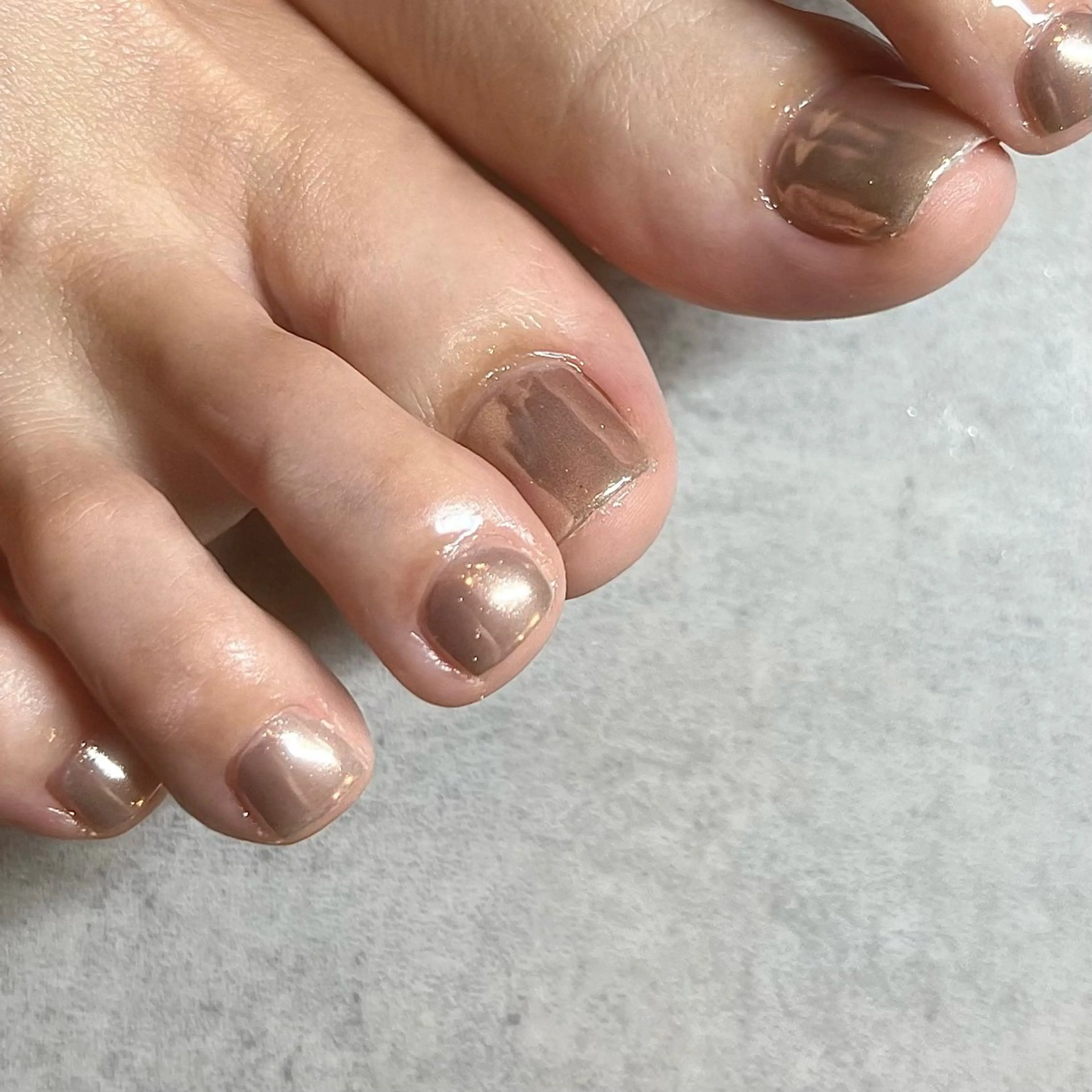 ネイル ブラウン ミラーネイル ハンドネイル ハンドケア N dé chou chou所属・林 七海のその他イメージ