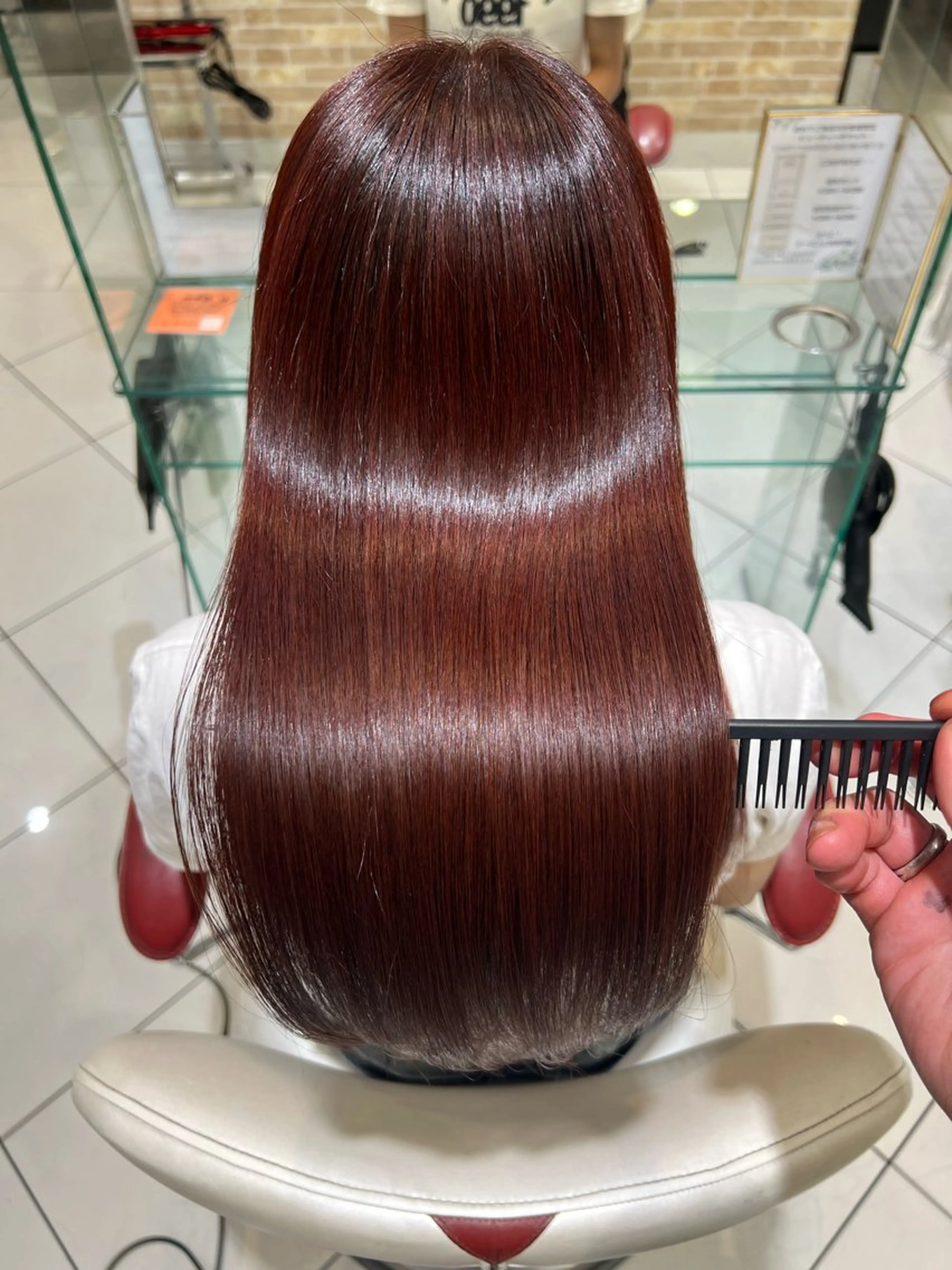 ロング カラー バレイヤージュ ブリーチ ケアブリーチ 透明感カラー デザインカラー ボブ/ハイトーン髪質 改善/越谷✨クラモチのヘアスタイル