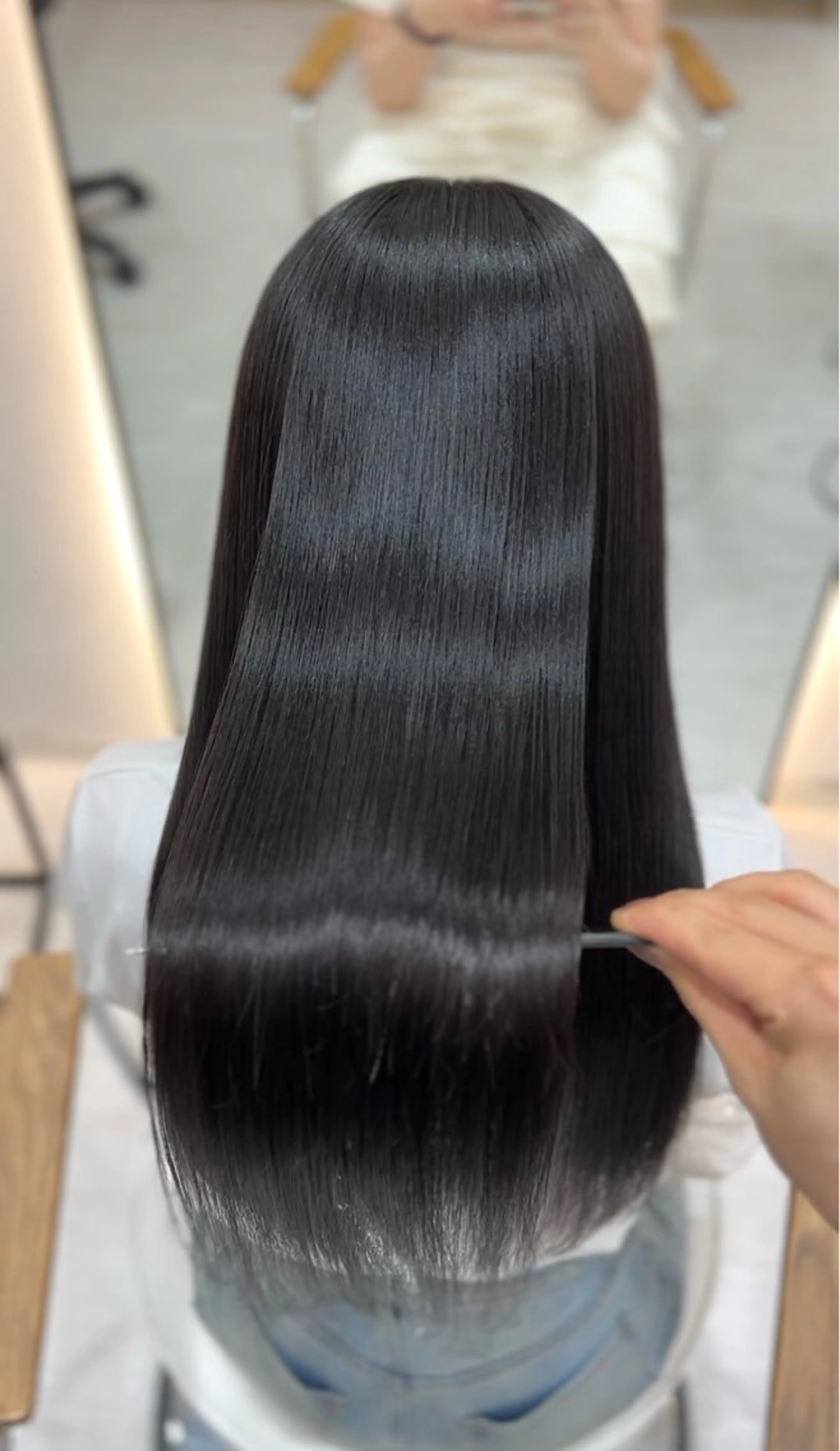 ロング カット ヘアカラー トリートメント 学生人気No1🩶 韓国風/艶髪/輝士のヘアスタイル