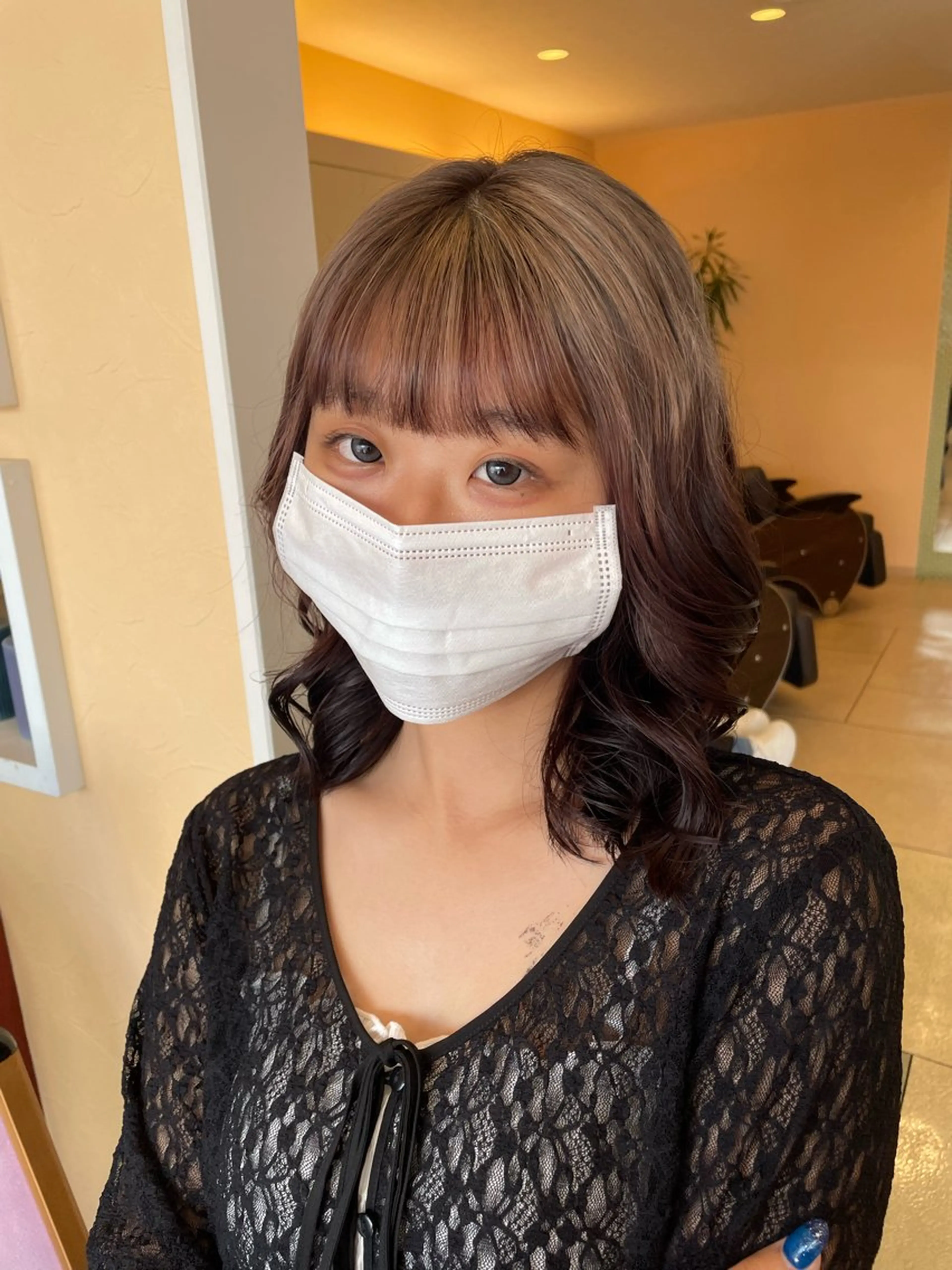 ミディアム カラー メンズ🫧パーマ🫧 池田梨紗のヘアスタイル