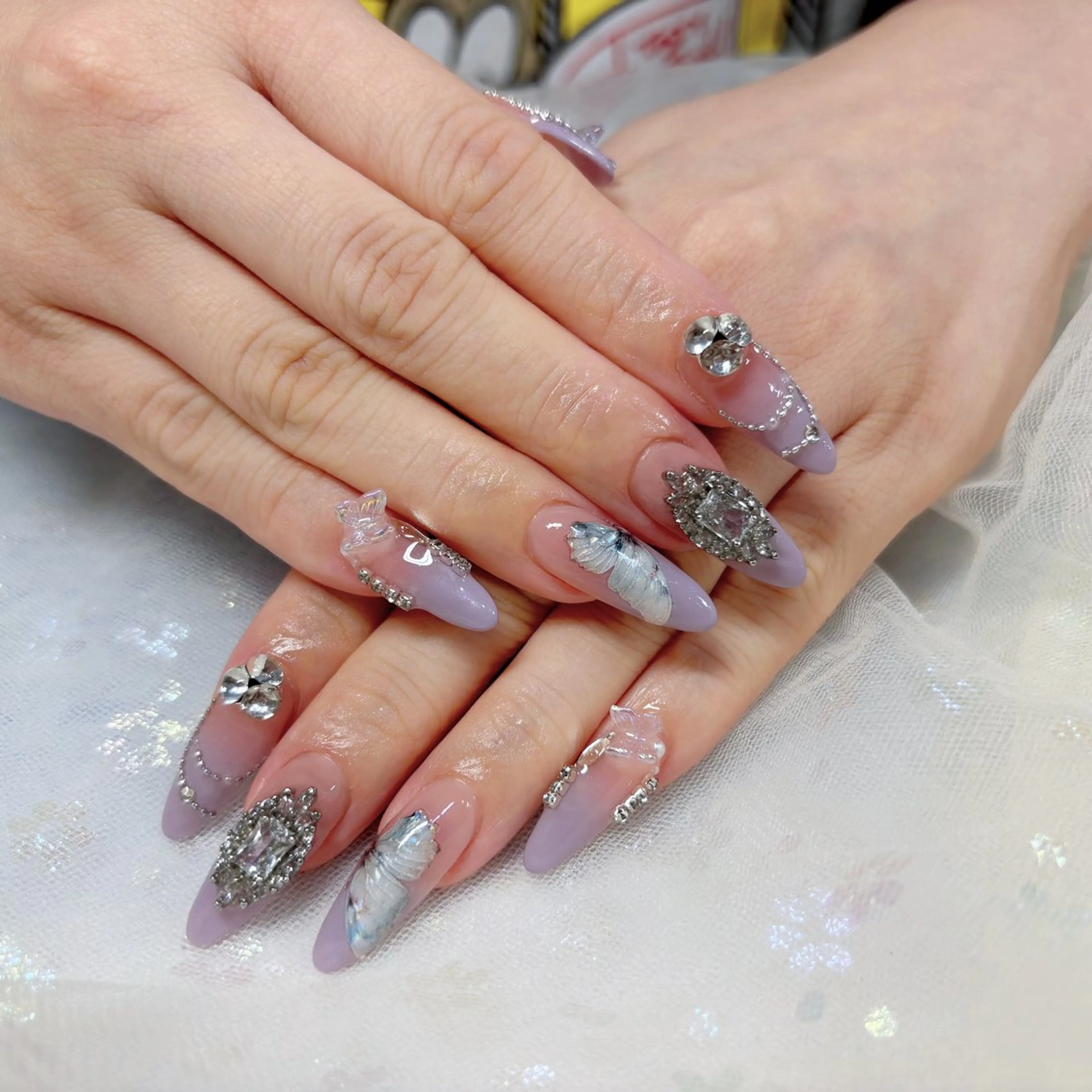 ネイル ハンドネイル H3 Nail Tsuki🦋💙のネイルデザイン