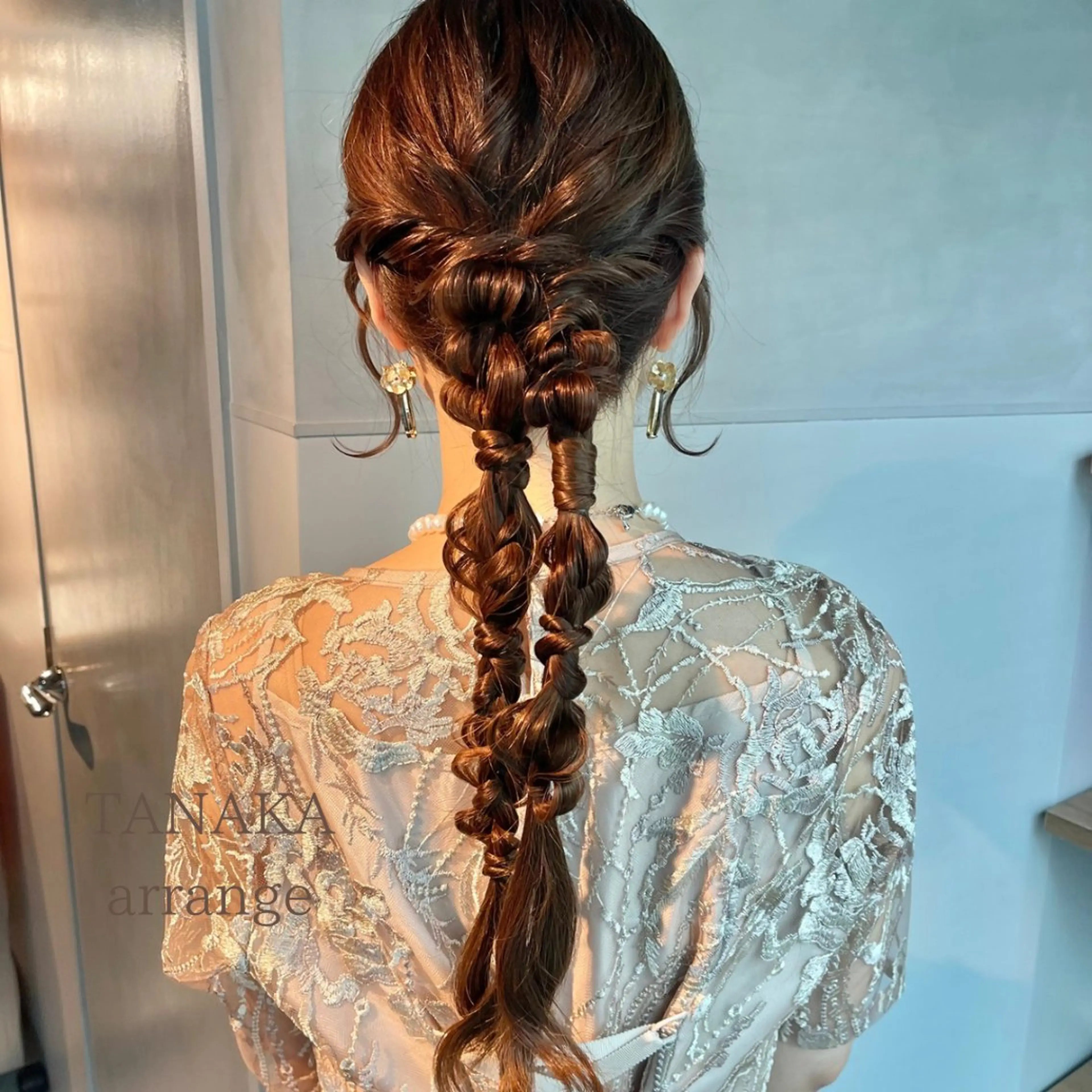 ヘアアレンジ ポニーテール 結婚式・ブライダル 卒業式のヘアスタイル ヘアセット charm《銀座》 ヘアセット/縮毛矯正のヘアスタイル