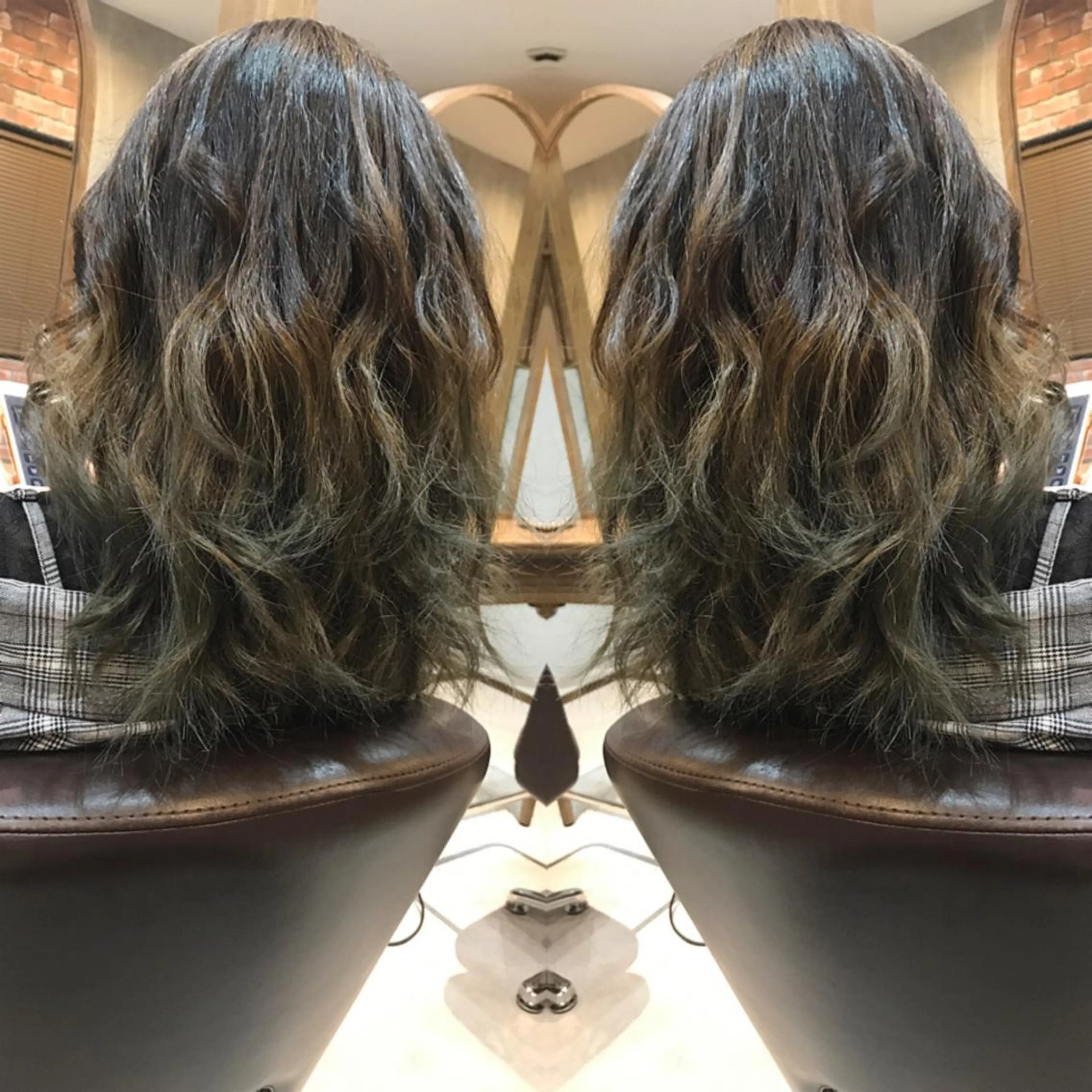 ロング カラー カット ヘアカラー トリートメント 重政 和樹のヘアスタイル