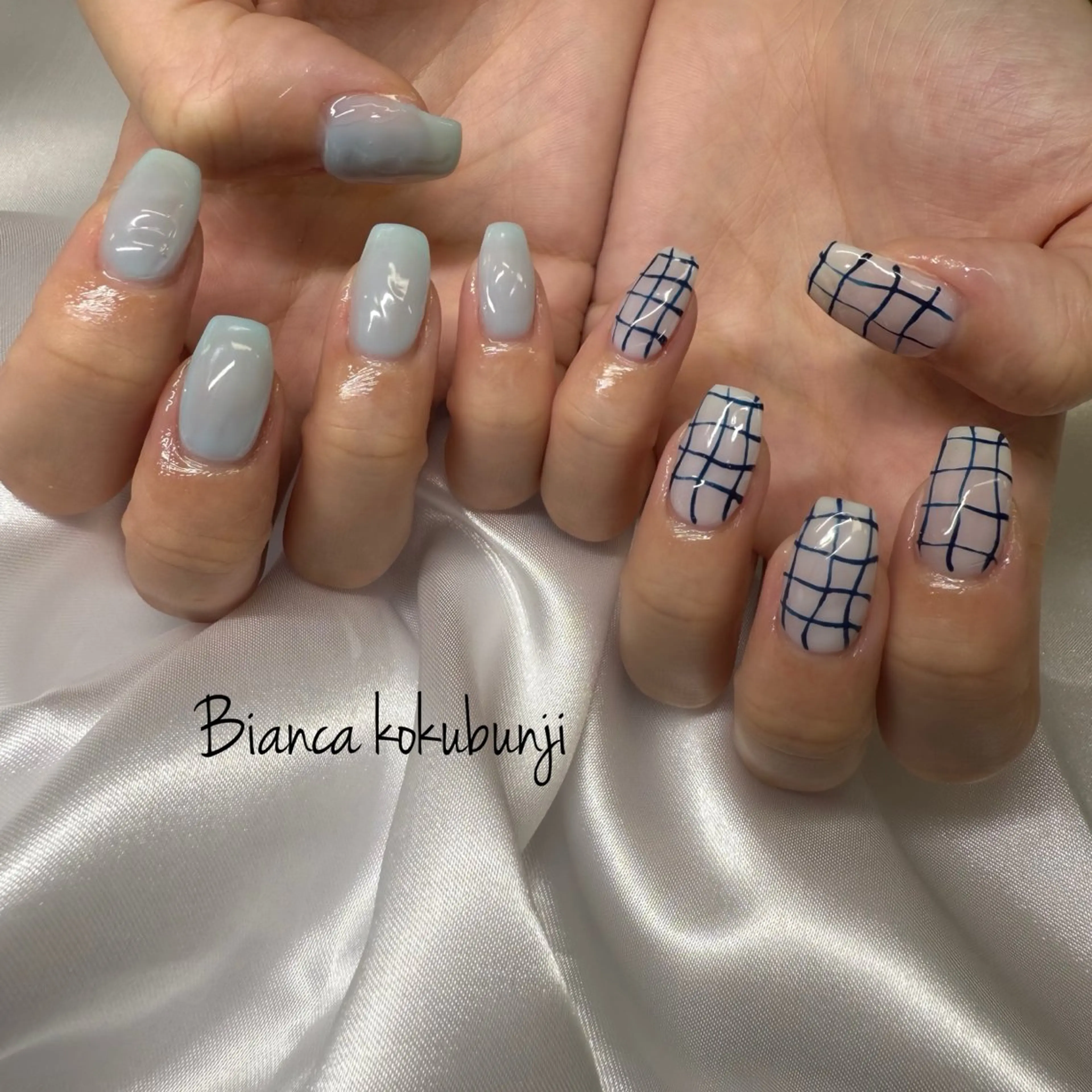 ネイル シンプルネイル 夏ネイル ハンドネイル Bianca☁国分寺 🤍店長/黒木愛美のネイルデザイン