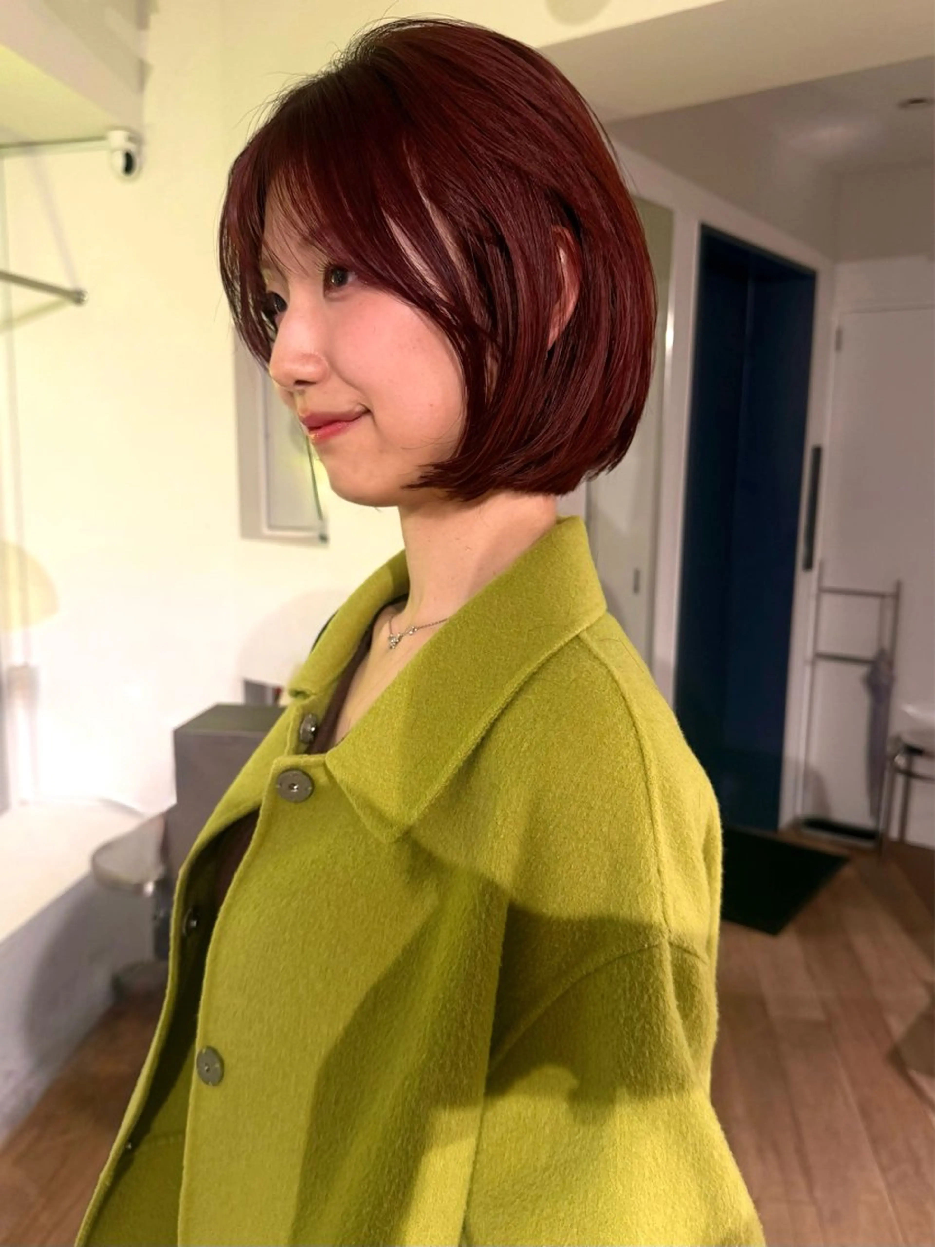 ミディアム ボブレイヤー ボブ 顔まわりレイヤー レイヤーカット カット ヘアカラー トリートメント ボブ／レイヤーカット sotamaxのヘアスタイル