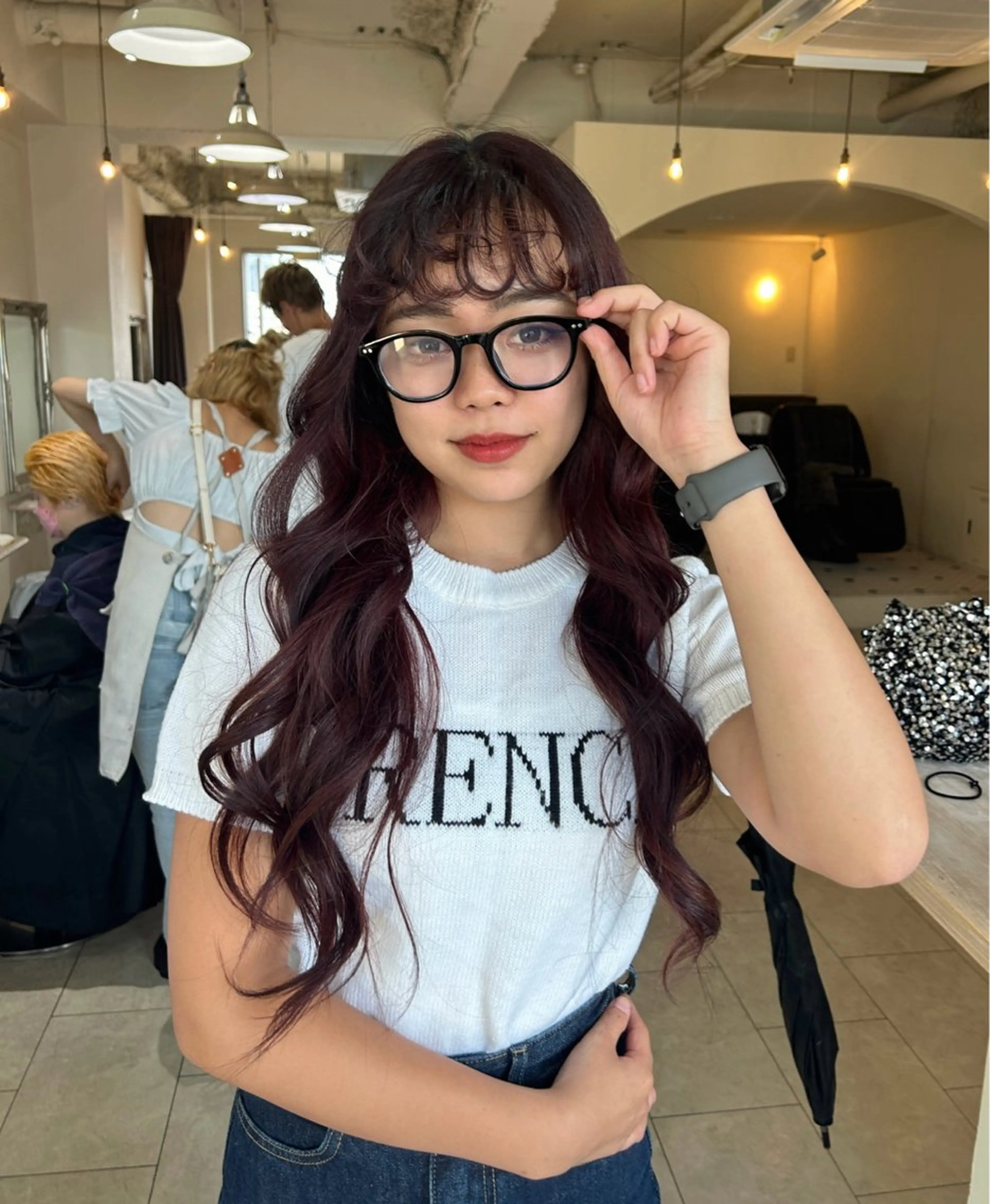 ロング カラー ヘアカラー Maho/海外 レイヤー/ハッシュのヘアスタイル